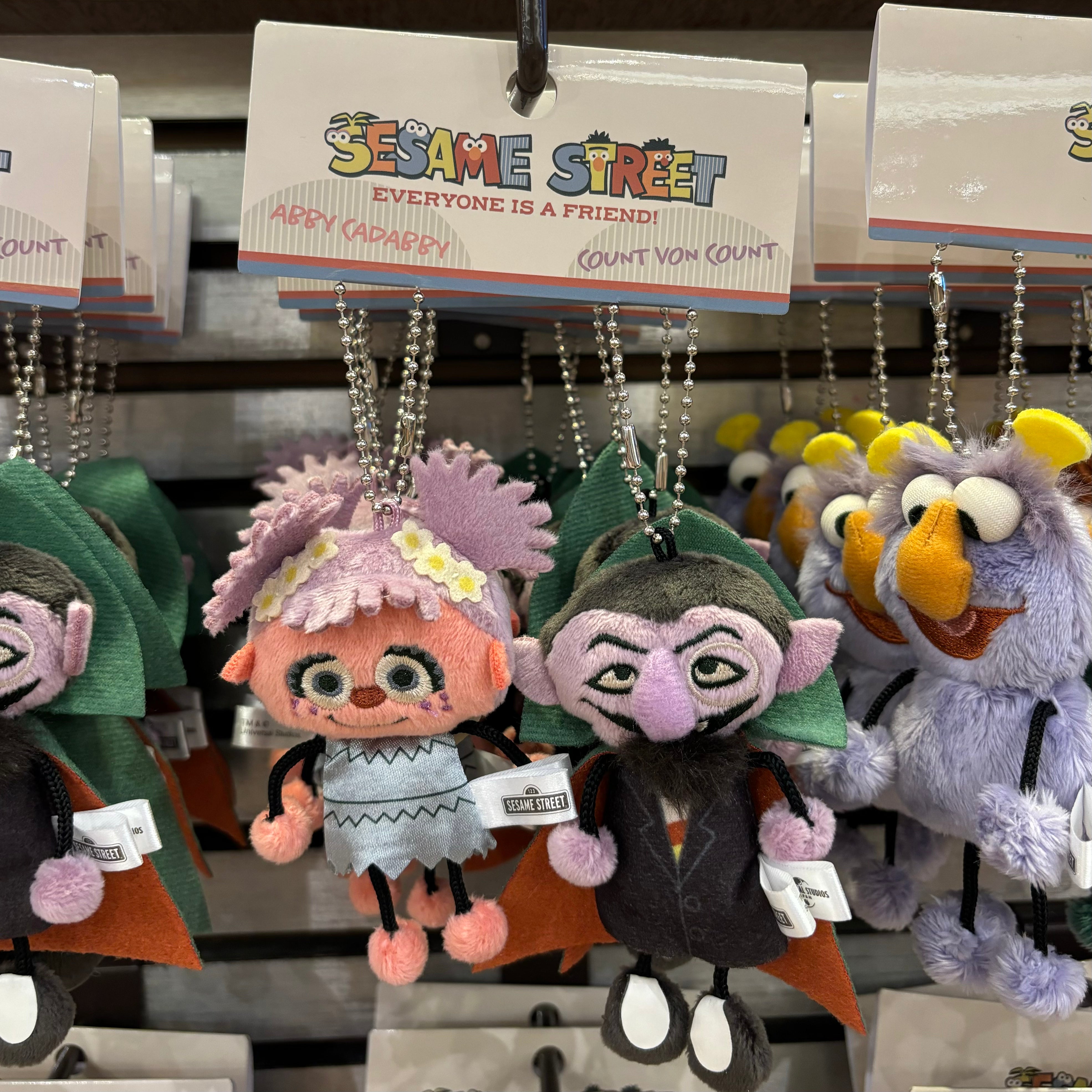 USJ 芝麻街 Abby & Count Von Count 公仔掛飾