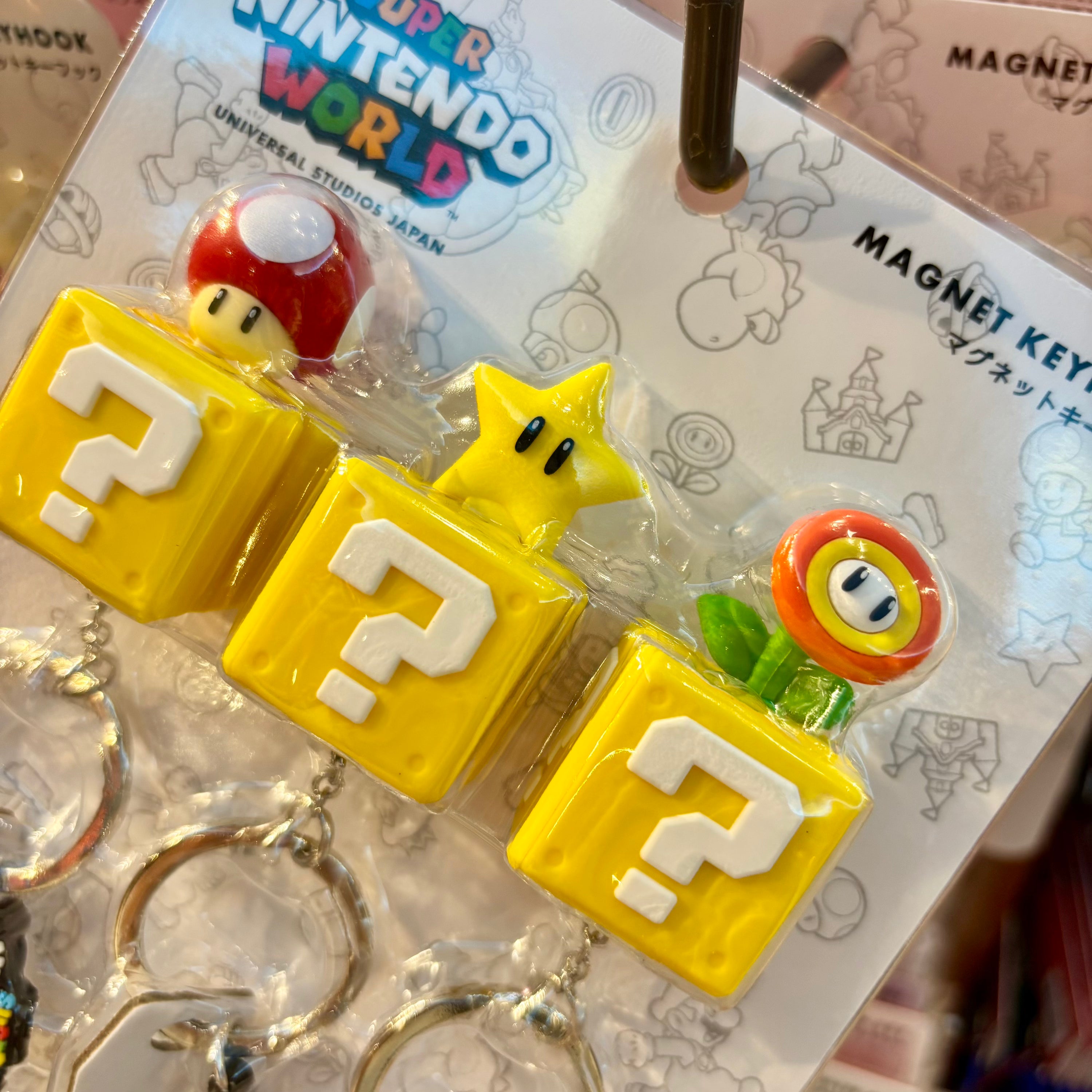 【訂貨】USJ Mario 問號方塊磁吸鑰匙扣 鑰匙掛鉤 蘑菇 無敵星星 火花
