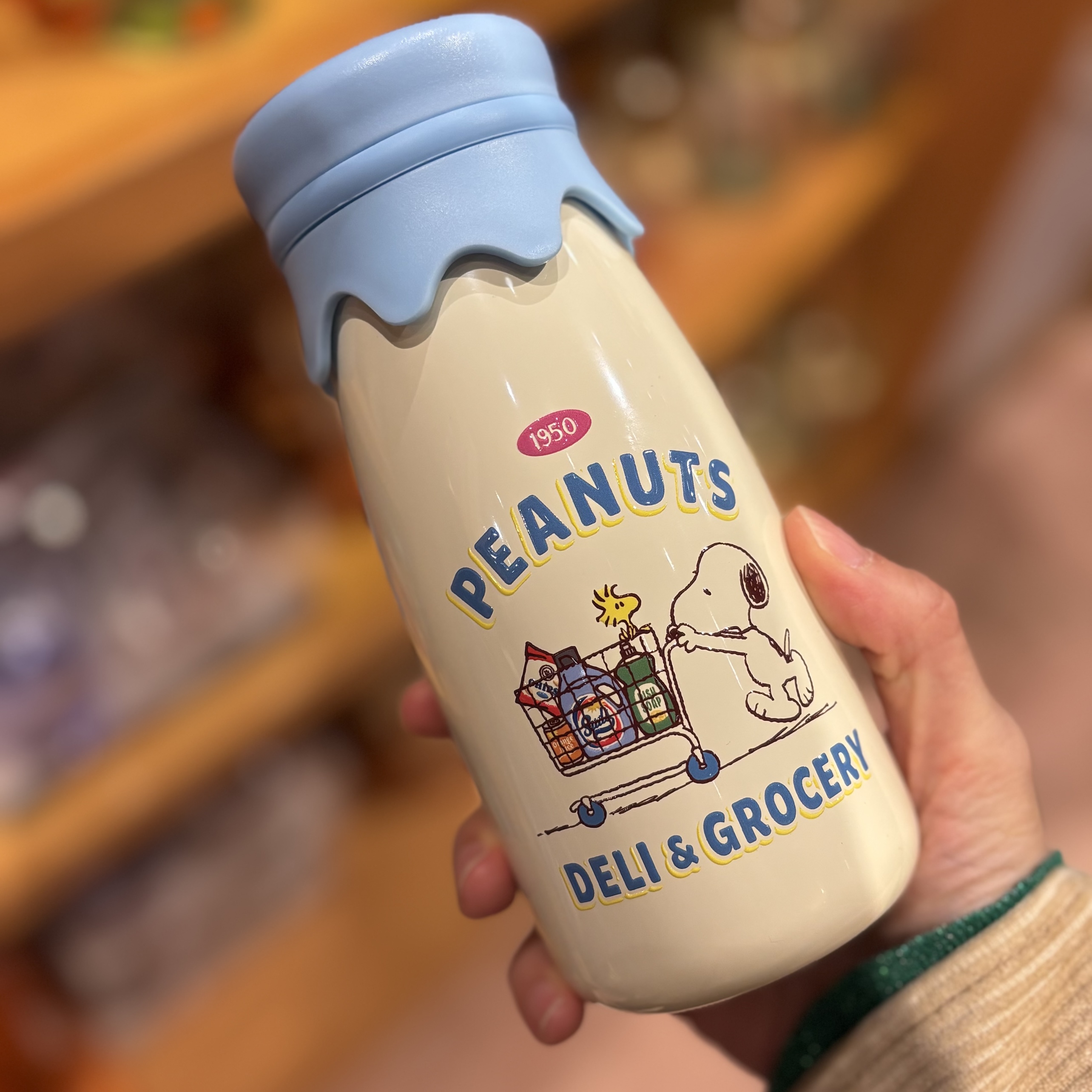 【訂貨】USJ Peanuts DELI & GROCERY Snoopy 牛奶瓶 不鏽鋼保溫瓶