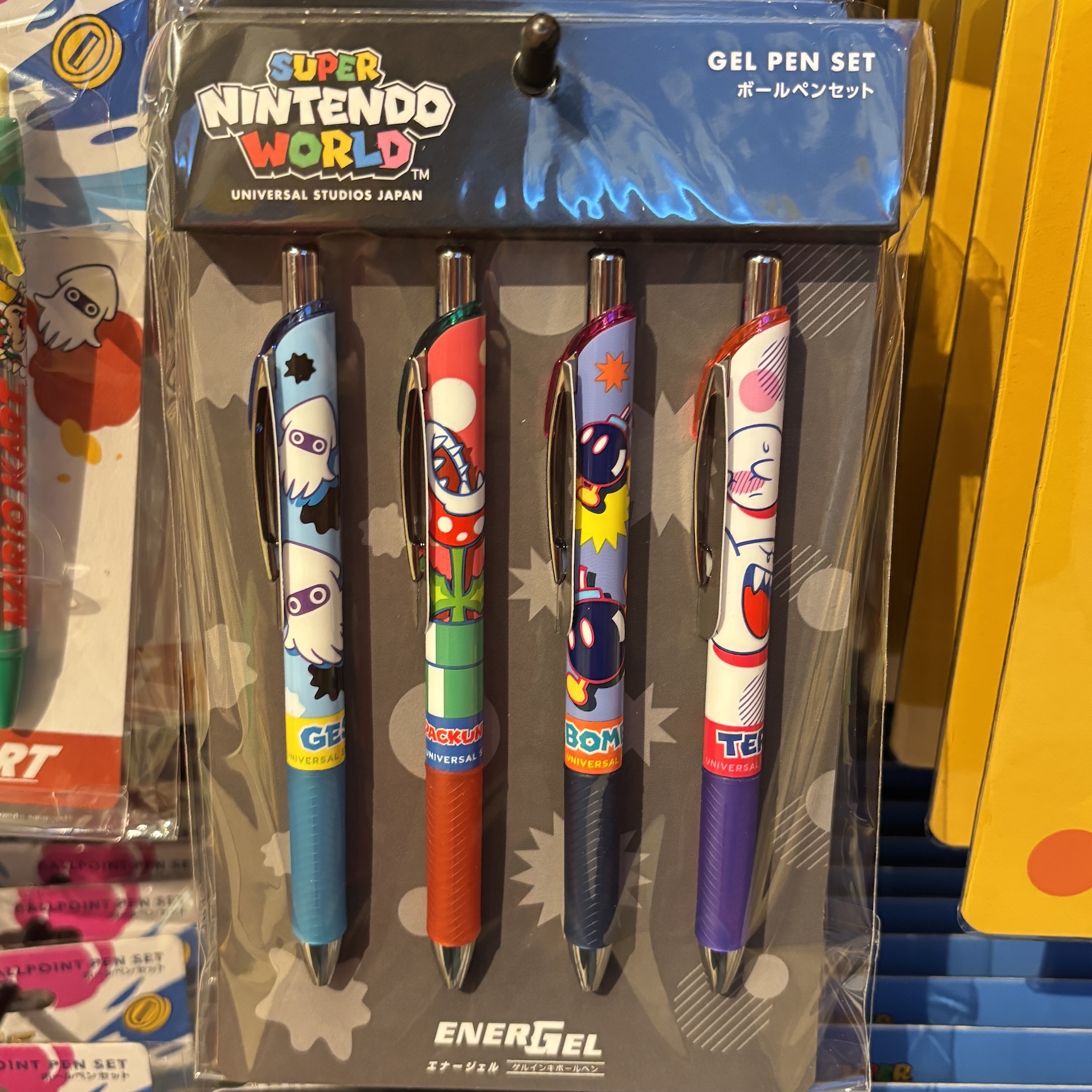 【訂貨】USJ Mario 啫喱筆套裝 - 墨魚 魷魷 食人花 炸彈兵 幽靈鬼鬼
