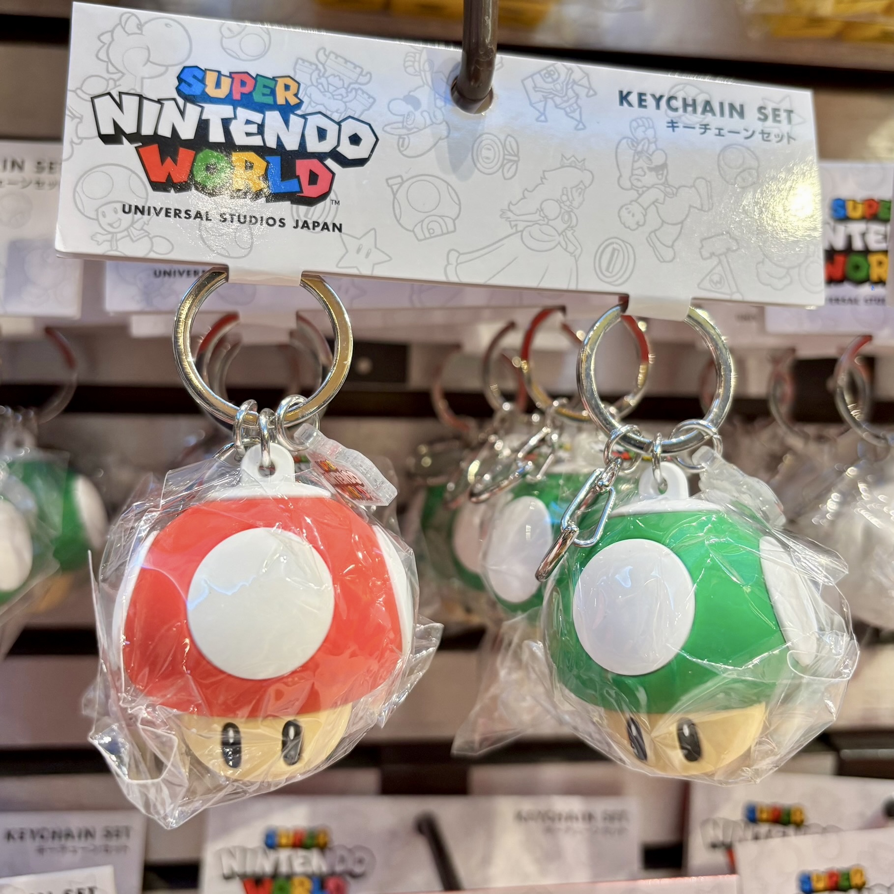 【訂貨】USJ Mario 蘑菇鑰匙圈套裝