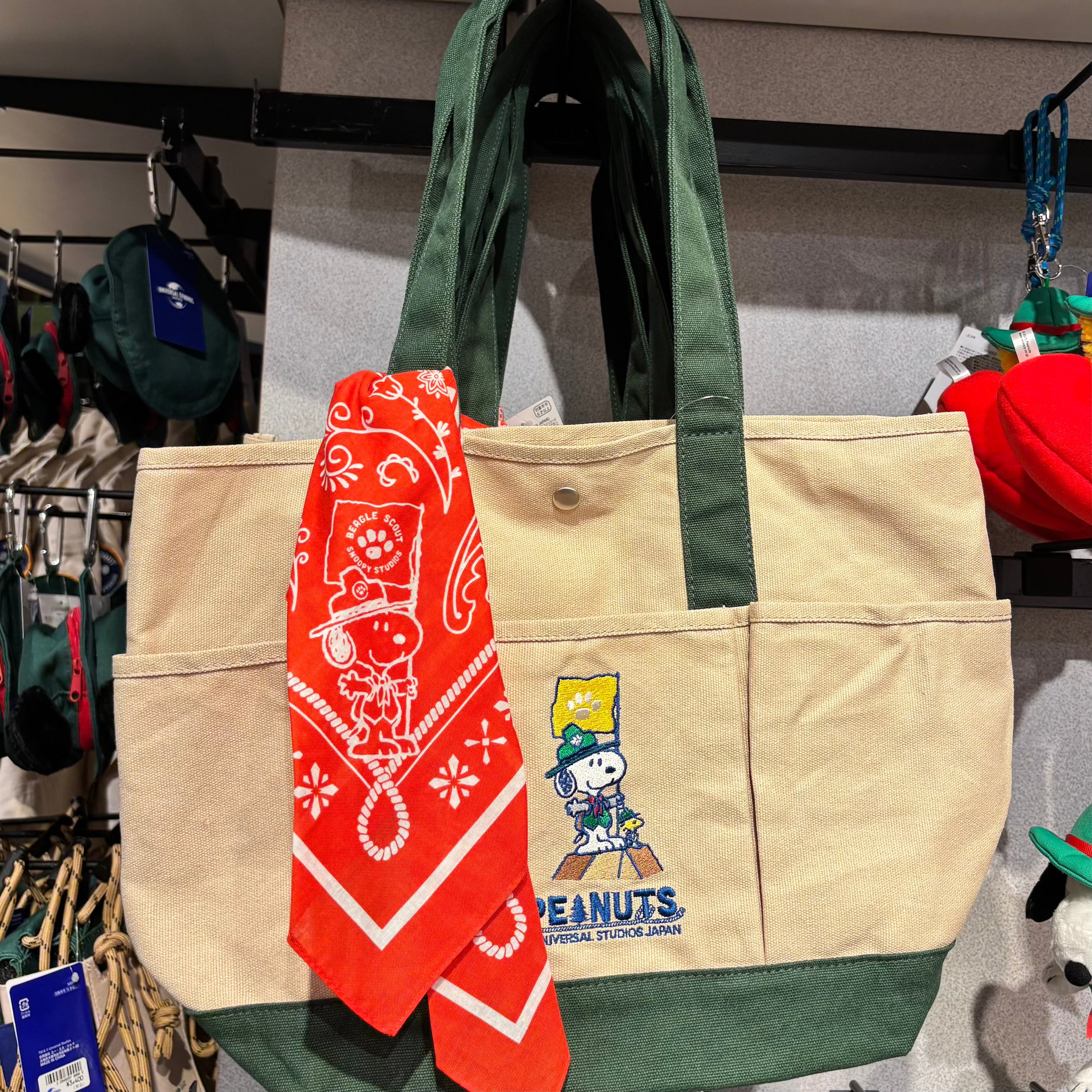 USJ Peanuts Snoopy Beagle Scout 露營童軍系列 - Tote Bag 連方布巾