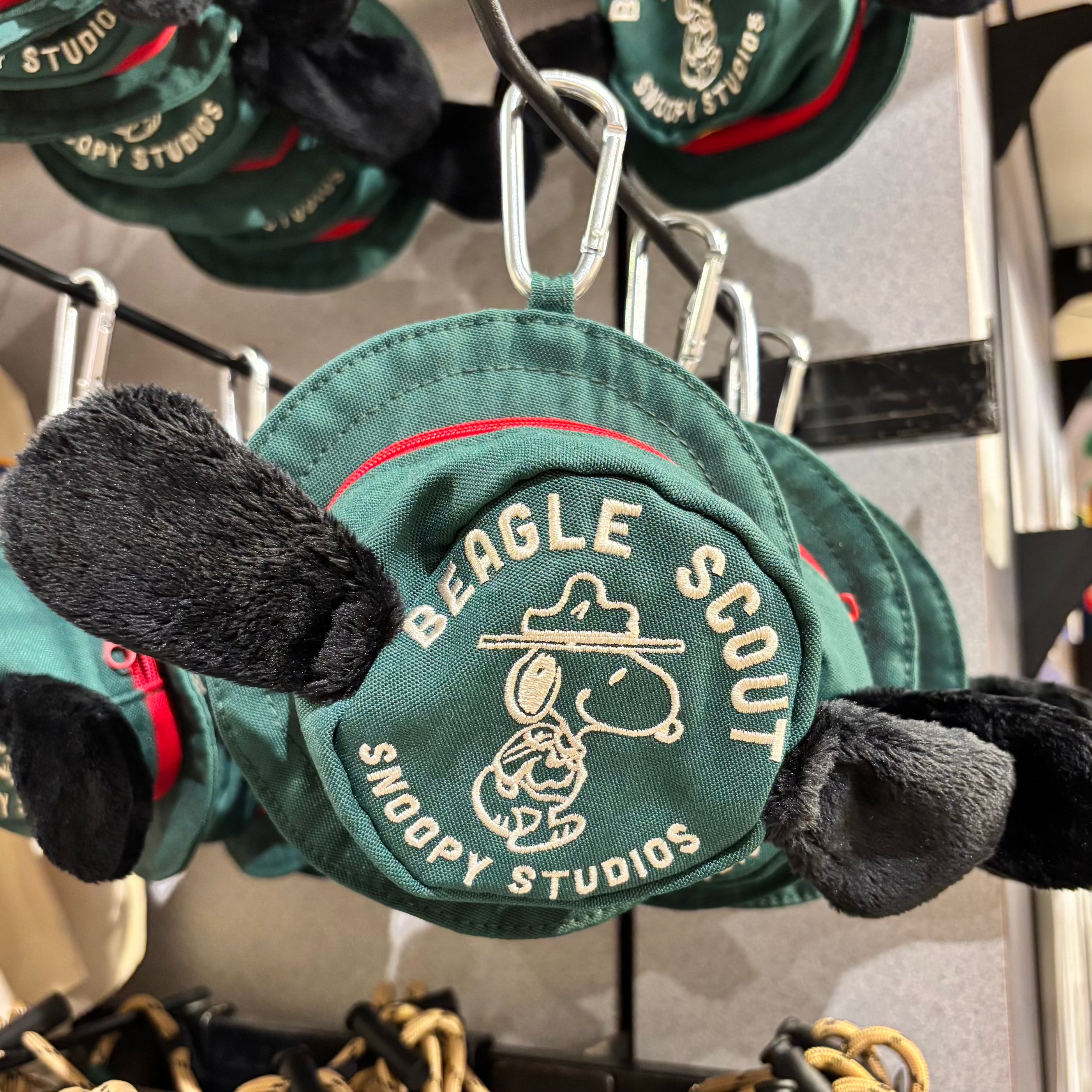 USJ Peanuts Snoopy Beagle Scout 露營童軍系列 - 帽型迷你收納袋掛飾