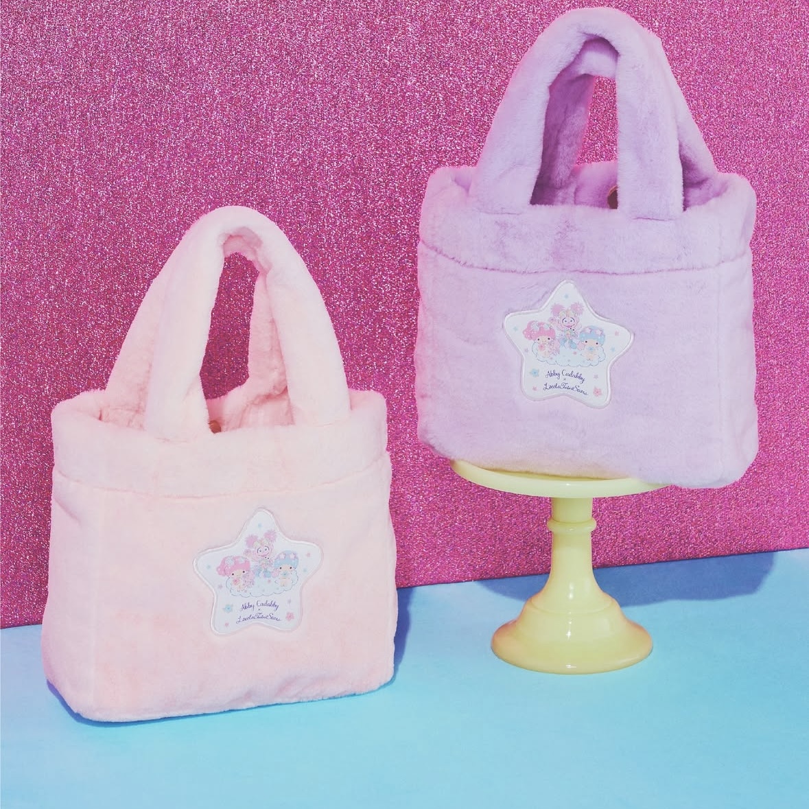 【訂貨】Sesame Street Market Abby x Little Twin Stars - 毛毛手提袋（兩色可選）