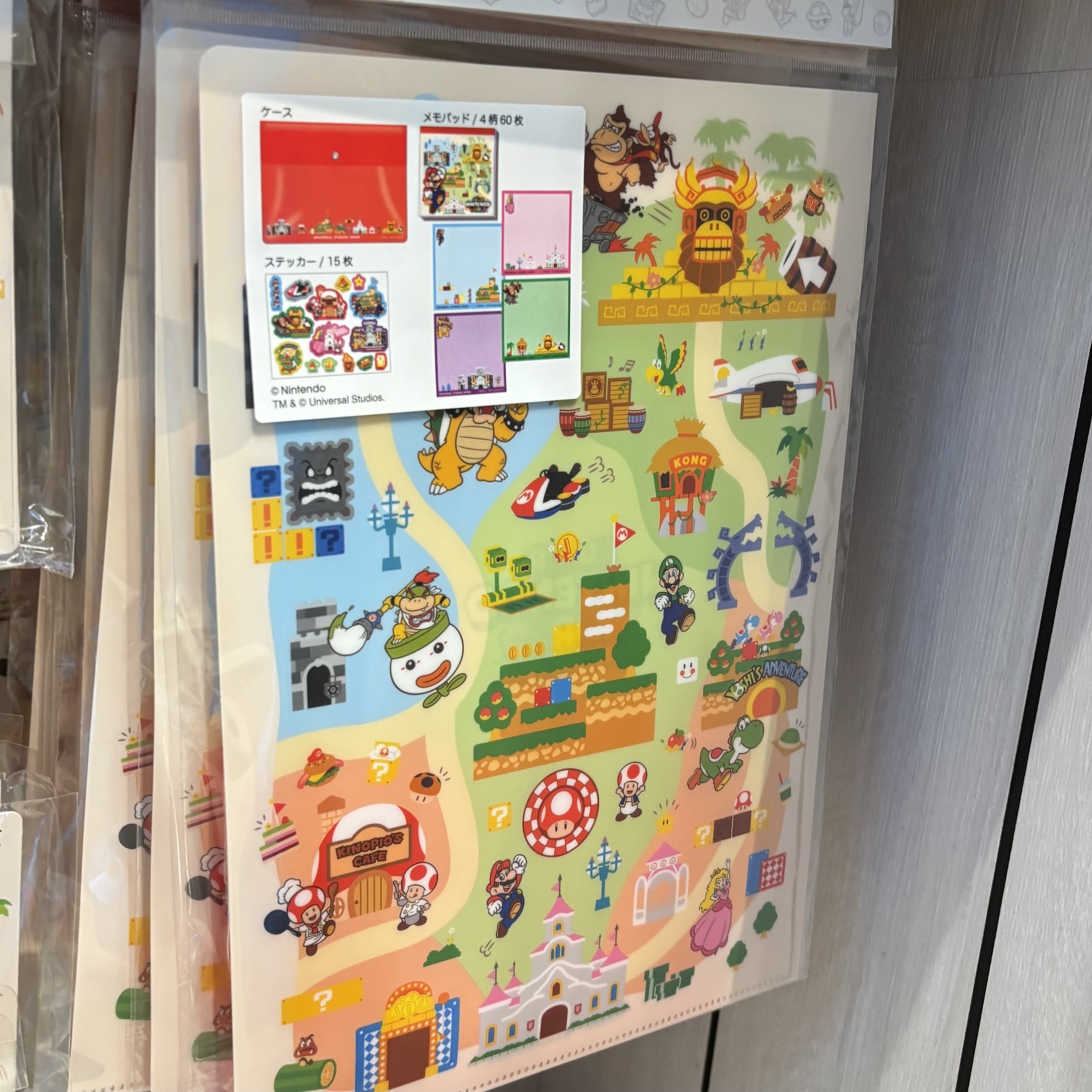 【訂貨】USJ 任天堂世界 Mario園區 5週年限定 - 文具套裝 File Memo 貼紙