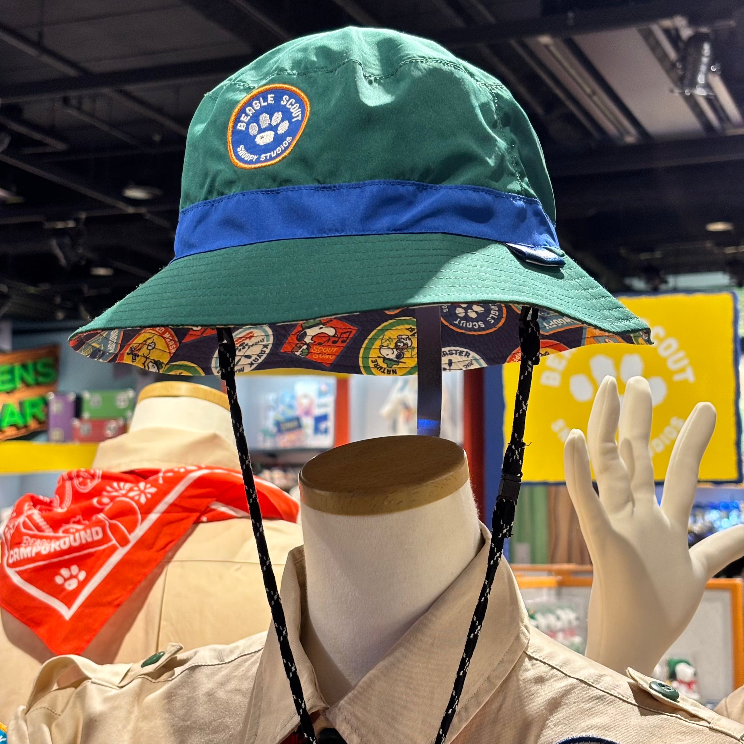 USJ Peanuts Snoopy Beagle Scout 露營童軍系列 - 雙面漁夫帽