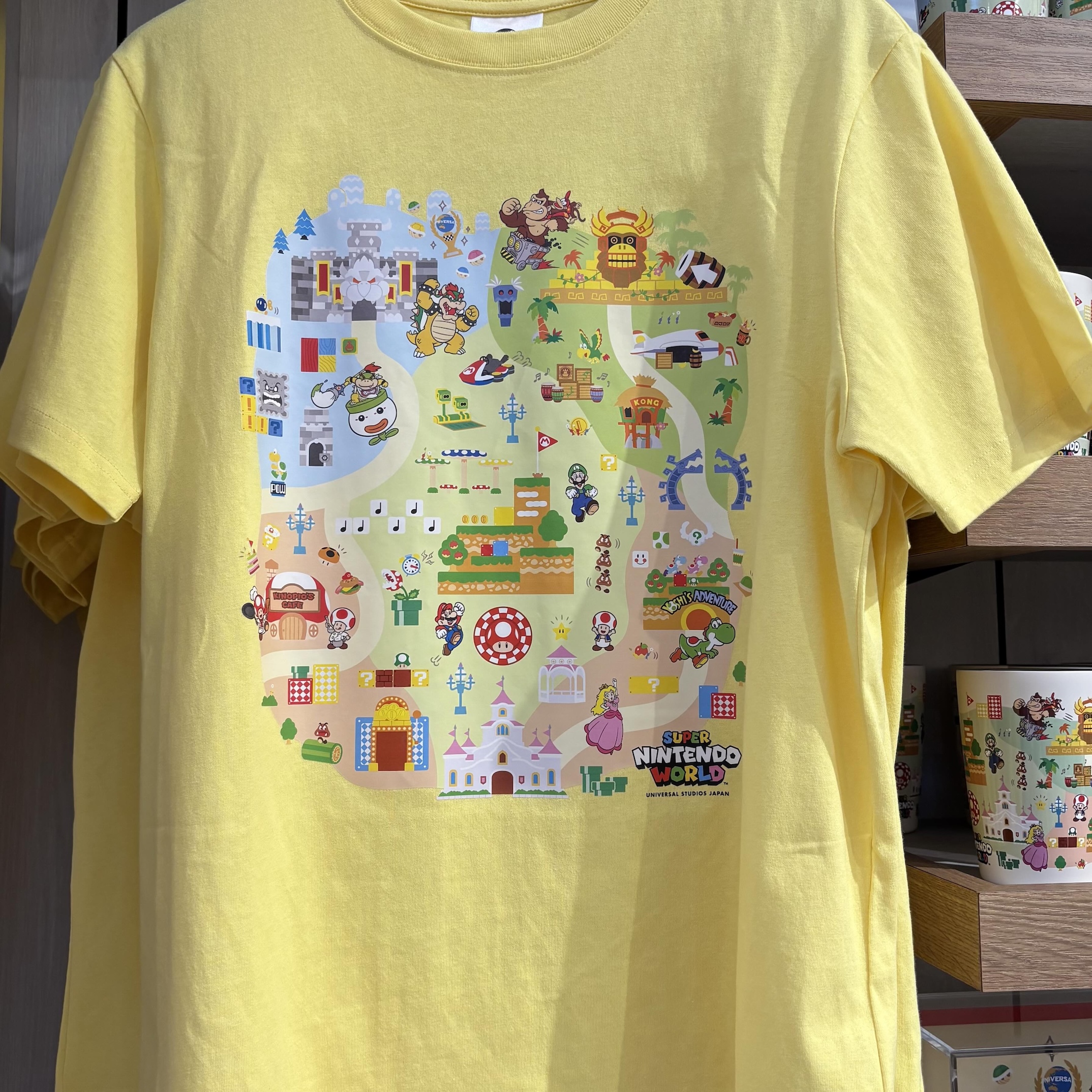 【訂貨】USJ 任天堂世界 Mario園區 5週年限定 - 園區地圖 短袖T恤