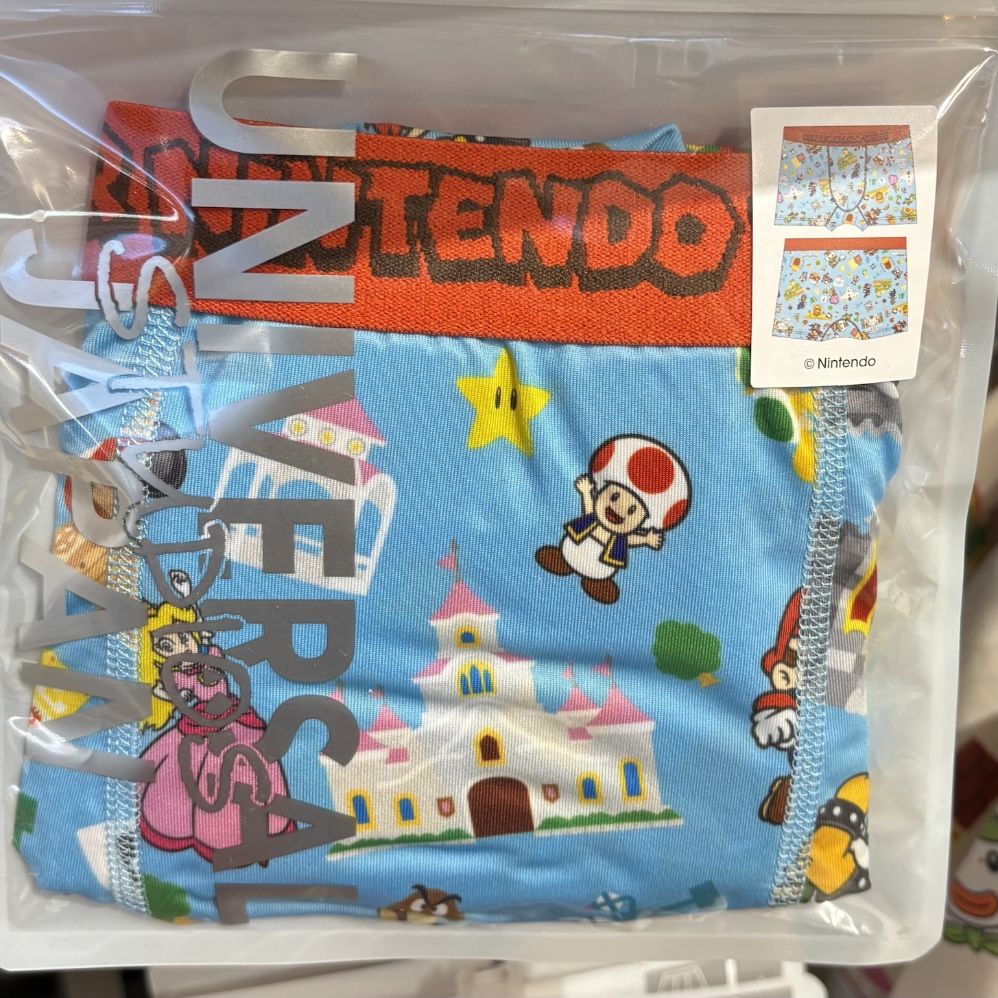 【訂貨】USJ 任天堂世界 Mario園區 5週年限定 - 男裝平腳內褲