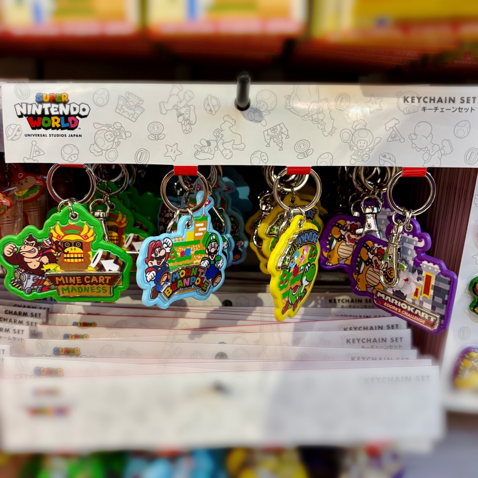 【訂貨】USJ 任天堂世界 Mario園區 5週年限定 - 鑰匙扣套裝 4pcs