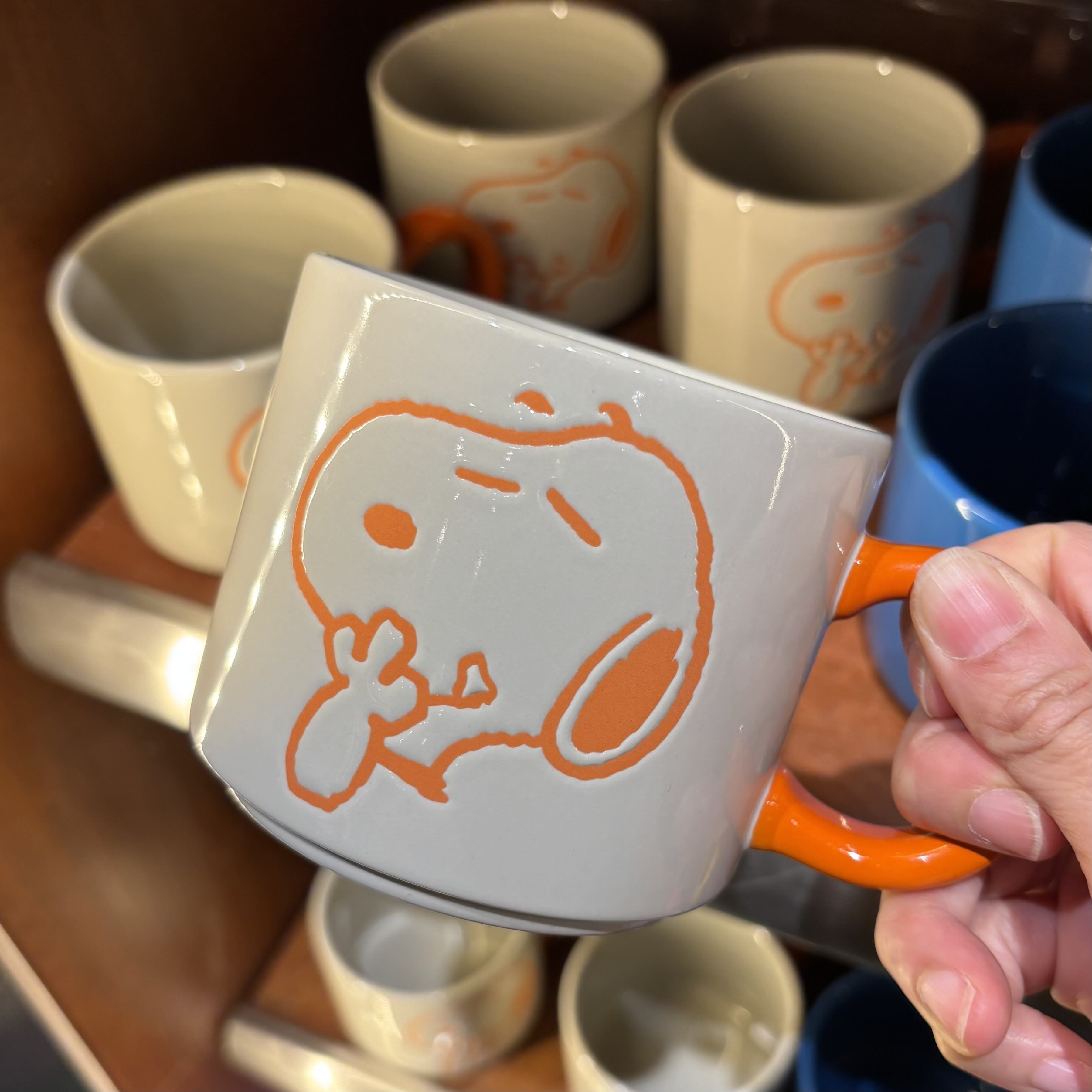 【訂貨】USJ PEANUTS Snoopy & Woodstock 灰色 馬克杯 瓷杯 