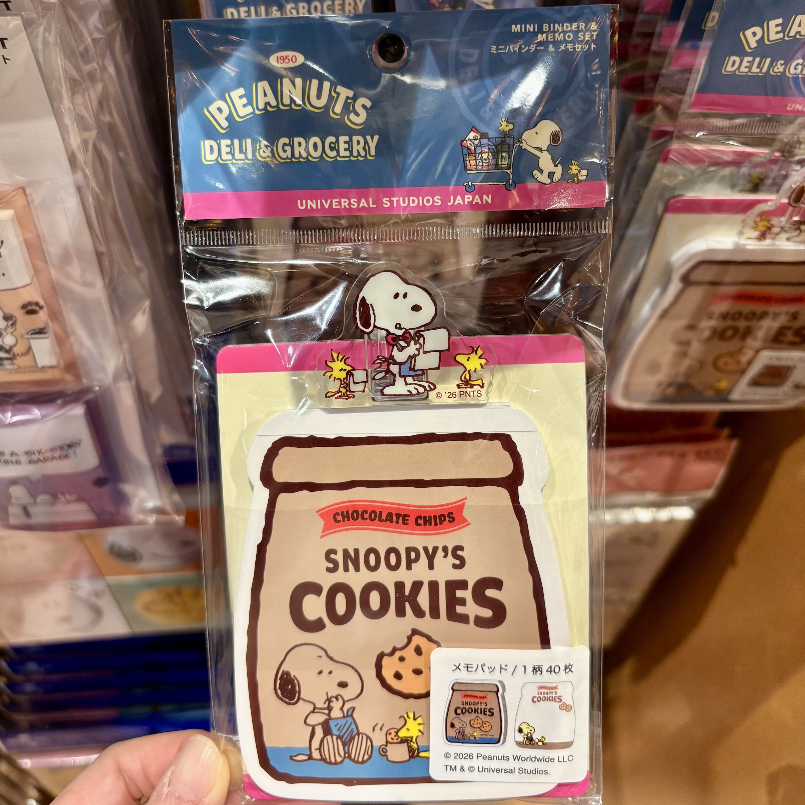 訂貨】USJ Peanuts DELI & GROCERY Snoopy Mini Binder & Memo Set