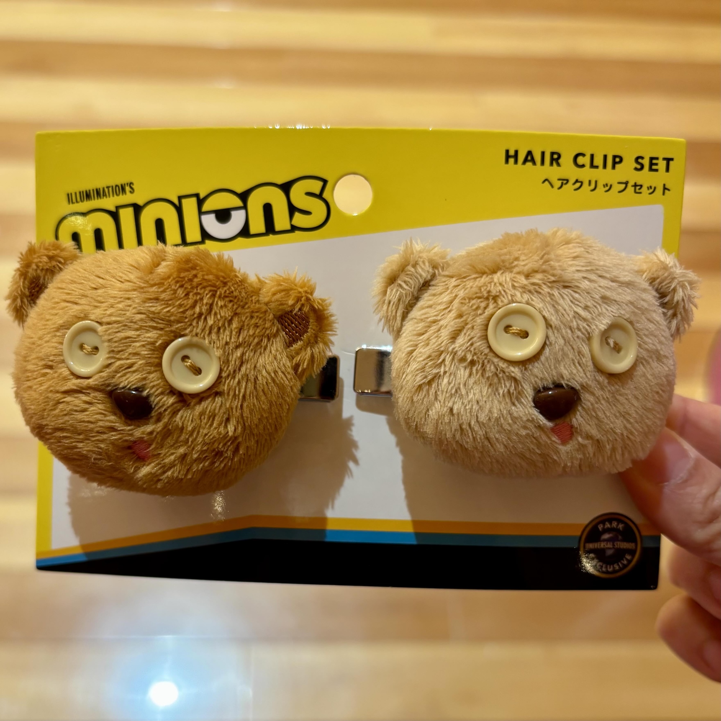 【訂貨】USJ Minions Tim Bear 熊仔頭髮夾 2pcs