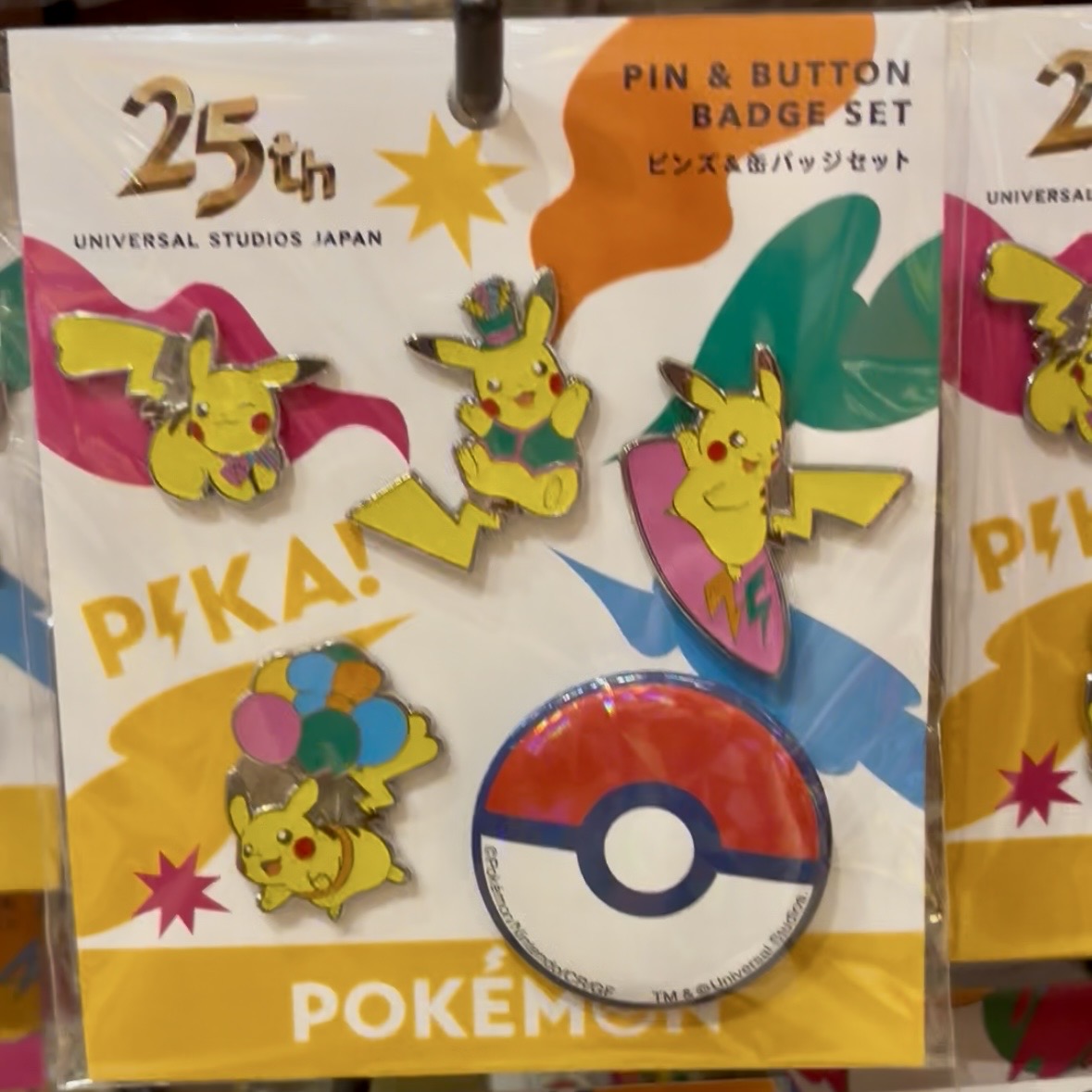 【訂貨】USJ 25th Discover U 週年紀念系列 - Pokemon 寶可夢 比卡超襟章套裝