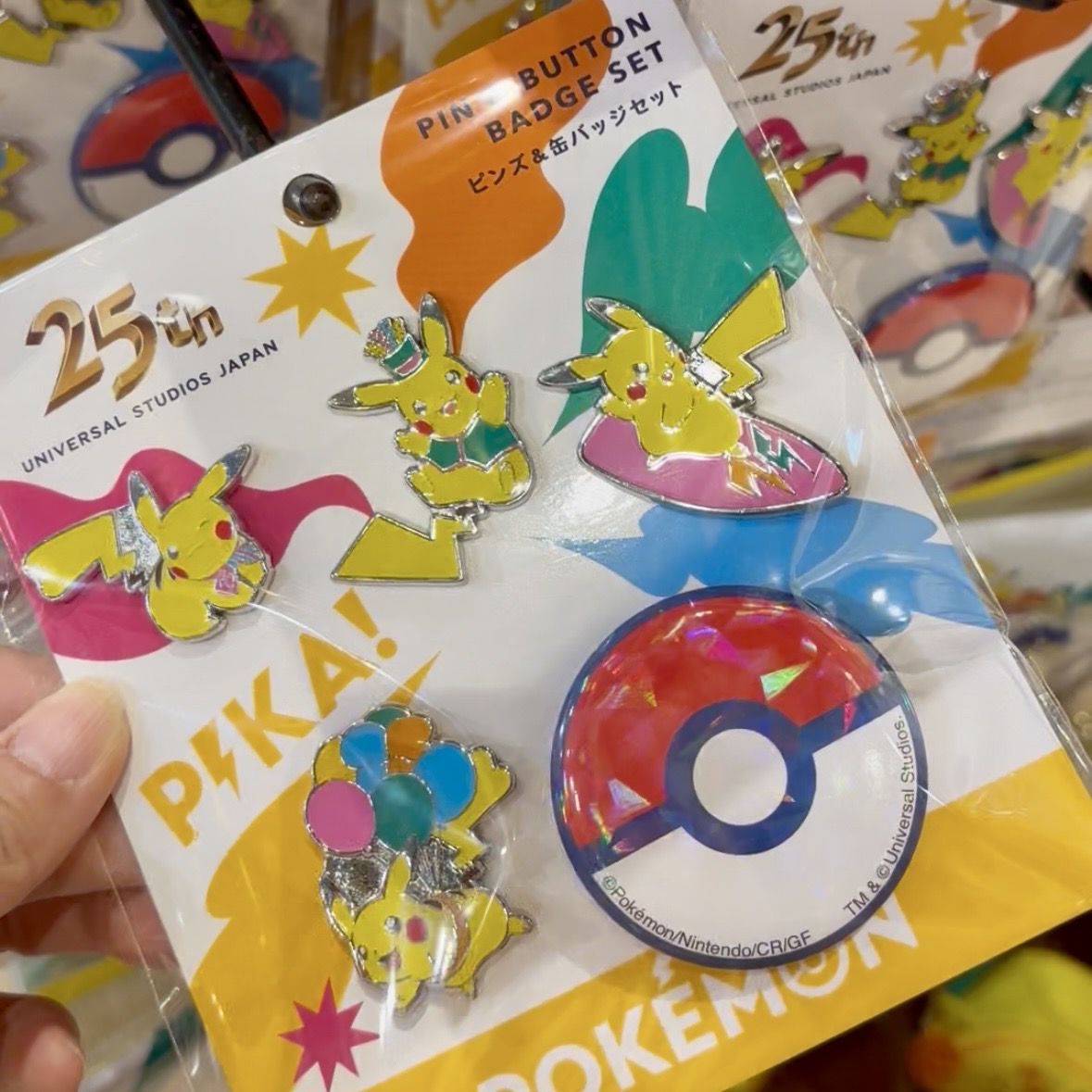 【訂貨】USJ 25th Discover U 週年紀念系列 - Pokemon 寶可夢 比卡超襟章套裝