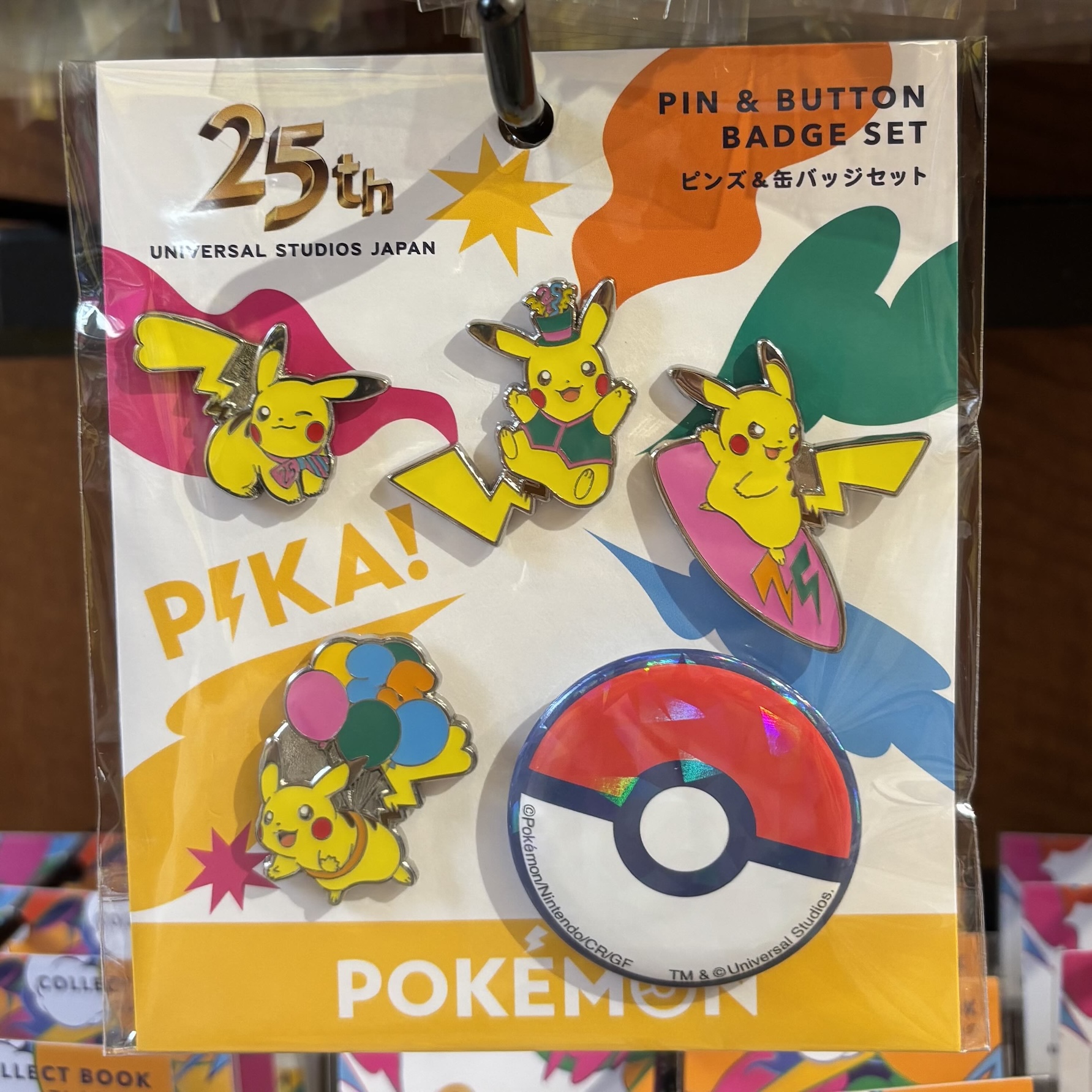 【訂貨】USJ 25th Discover U 週年紀念系列 - Pokemon 寶可夢 比卡超襟章套裝