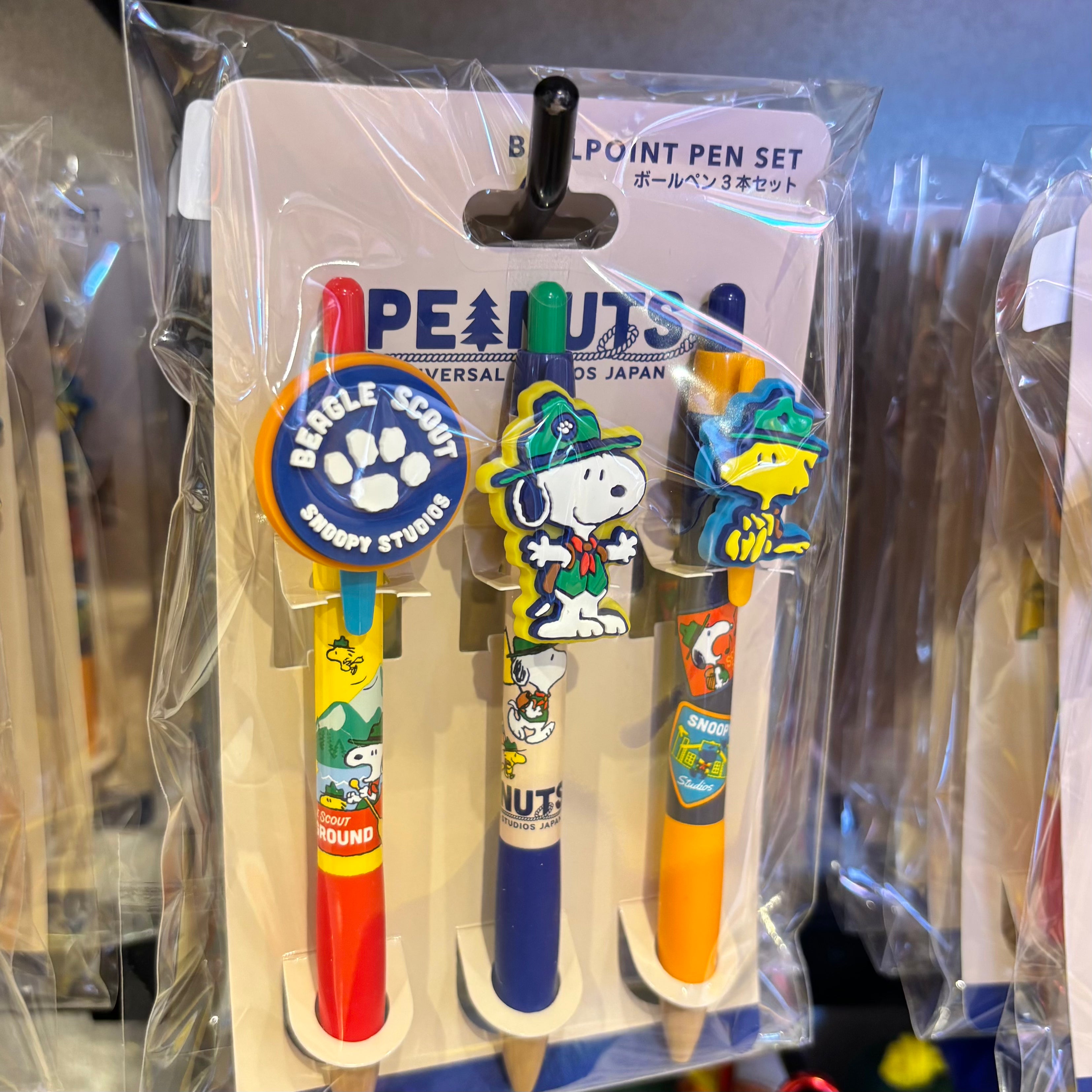 USJ Peanuts Snoopy Beagle Scout 露營童軍系列 - 原子筆3支套裝