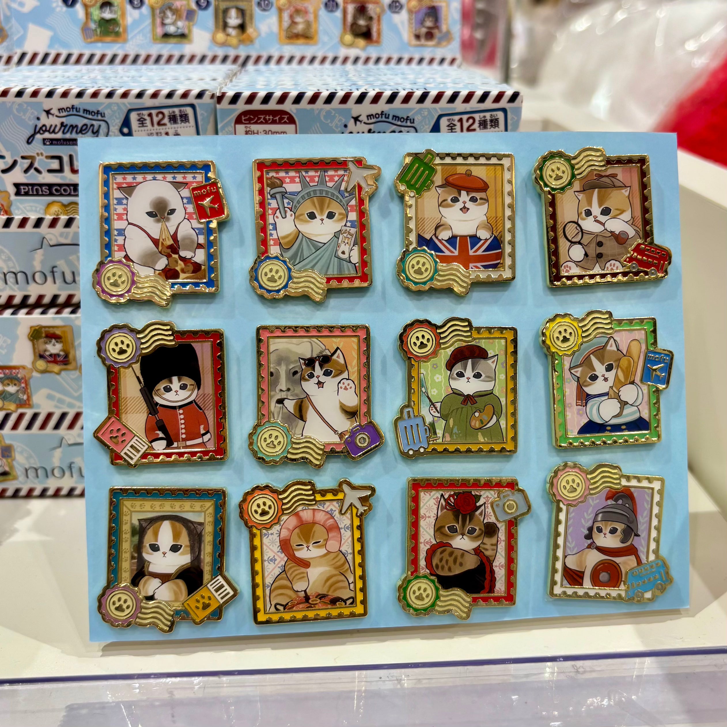 Mofusand 環遊世界系列 - 金屬襟章