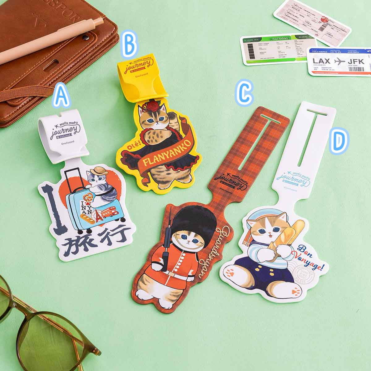 Mofusand 環遊世界系列 - 行李牌