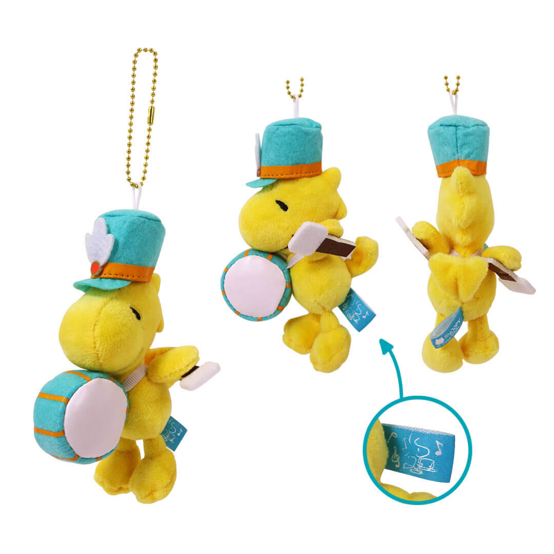 【訂貨】Woodstock and friends lively marching band - 掛飾公仔