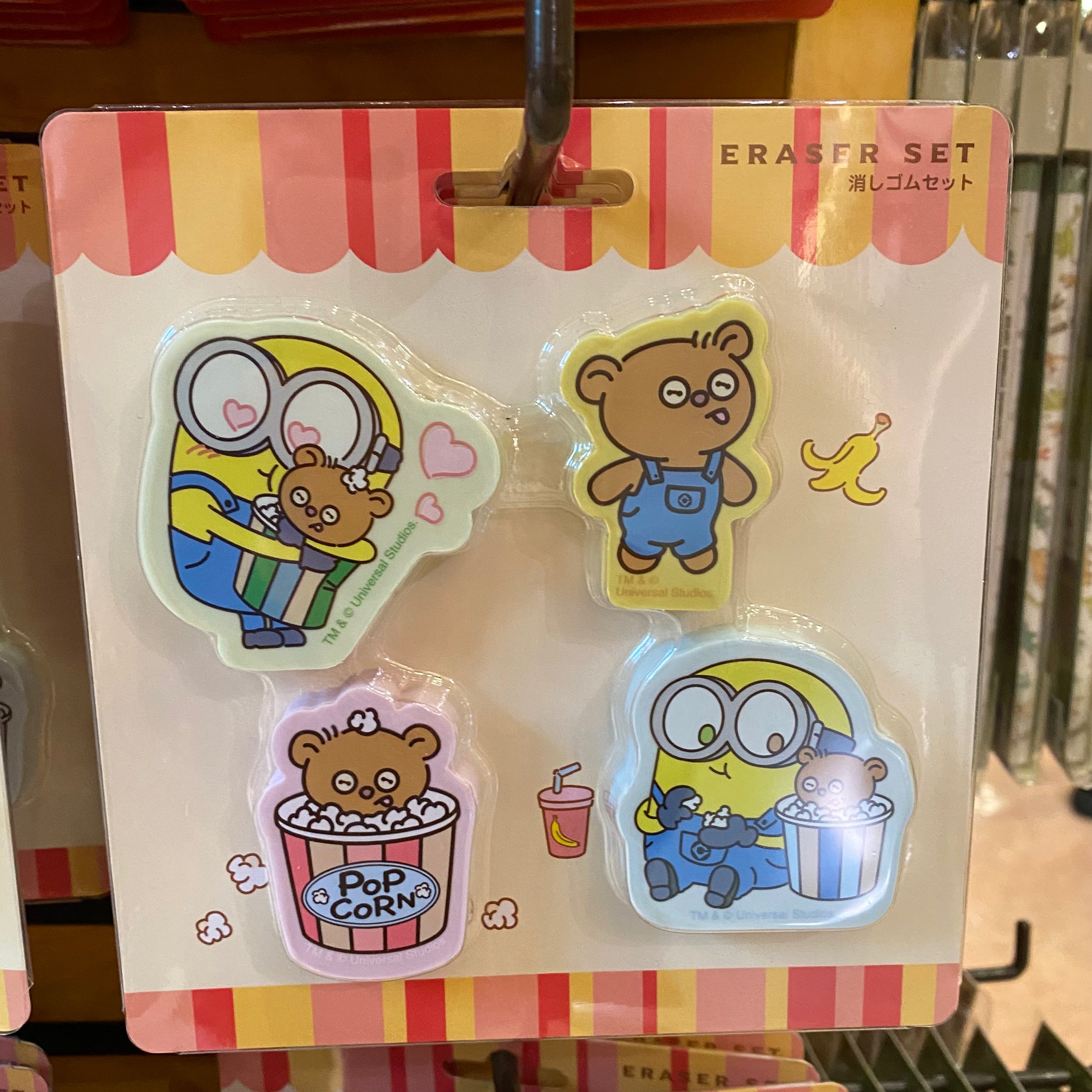 【訂貨】USJ Minions Bob & Tim 爆谷系列文具 - 原子筆 / 便條貼 / 收納袋