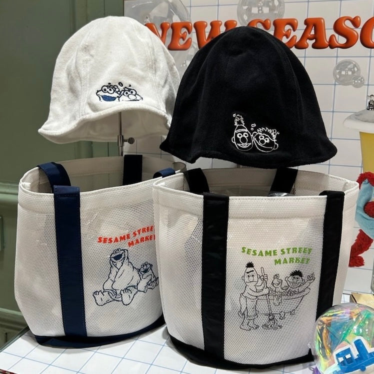 Sesame Street Market 網面手提袋/桑拿帽