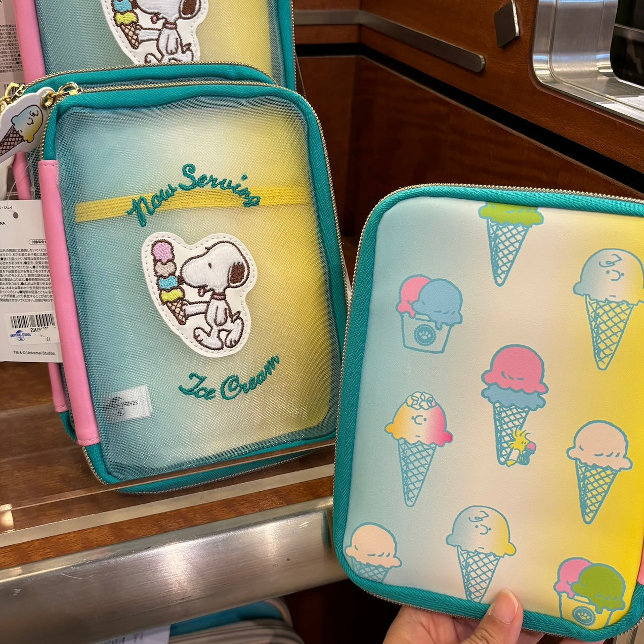 USJ Snoopy Now Serving Ice cream Gadget Case 多用途收納袋
