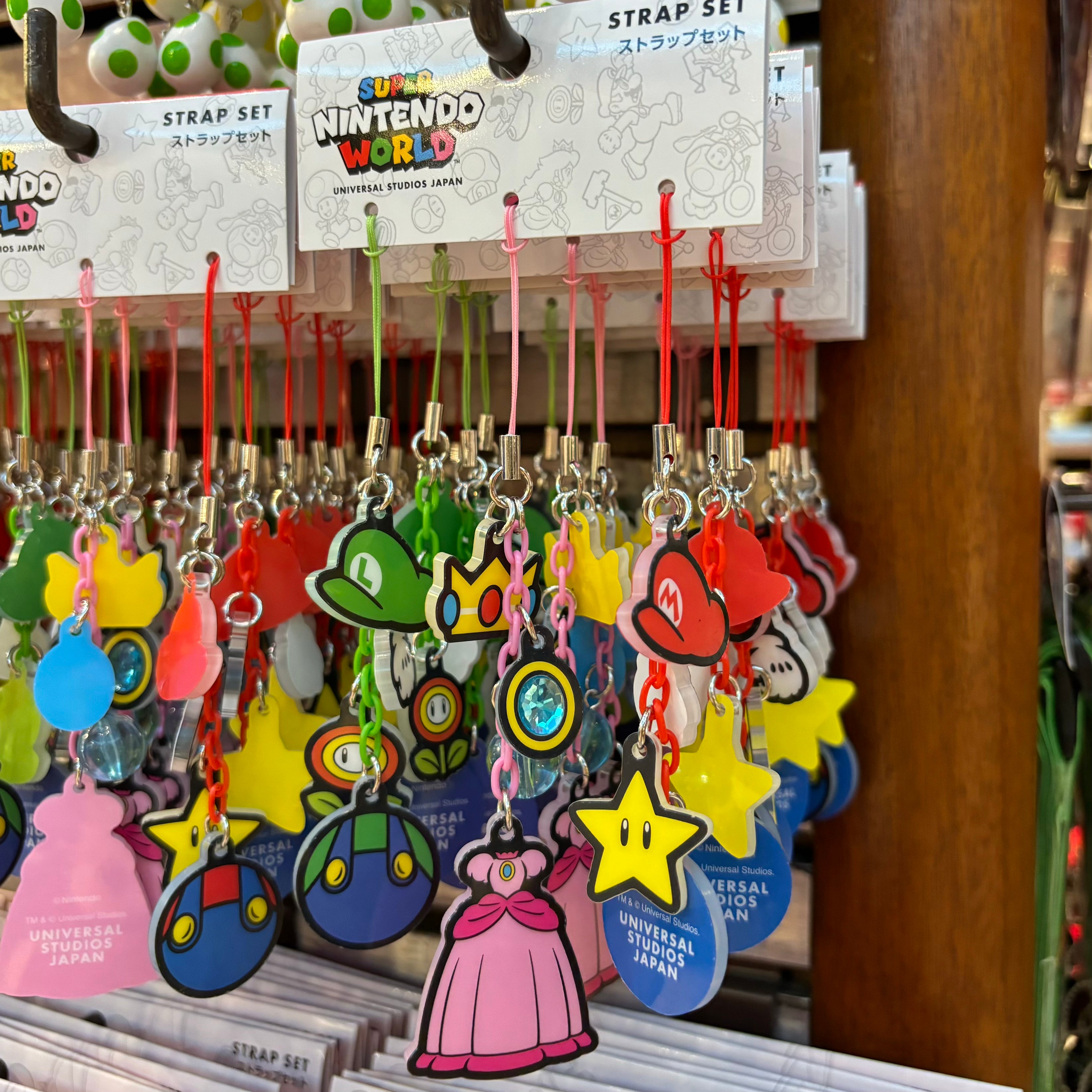 USJ 任天堂世界 Mario Luigi 碧姬公主 Strap Set