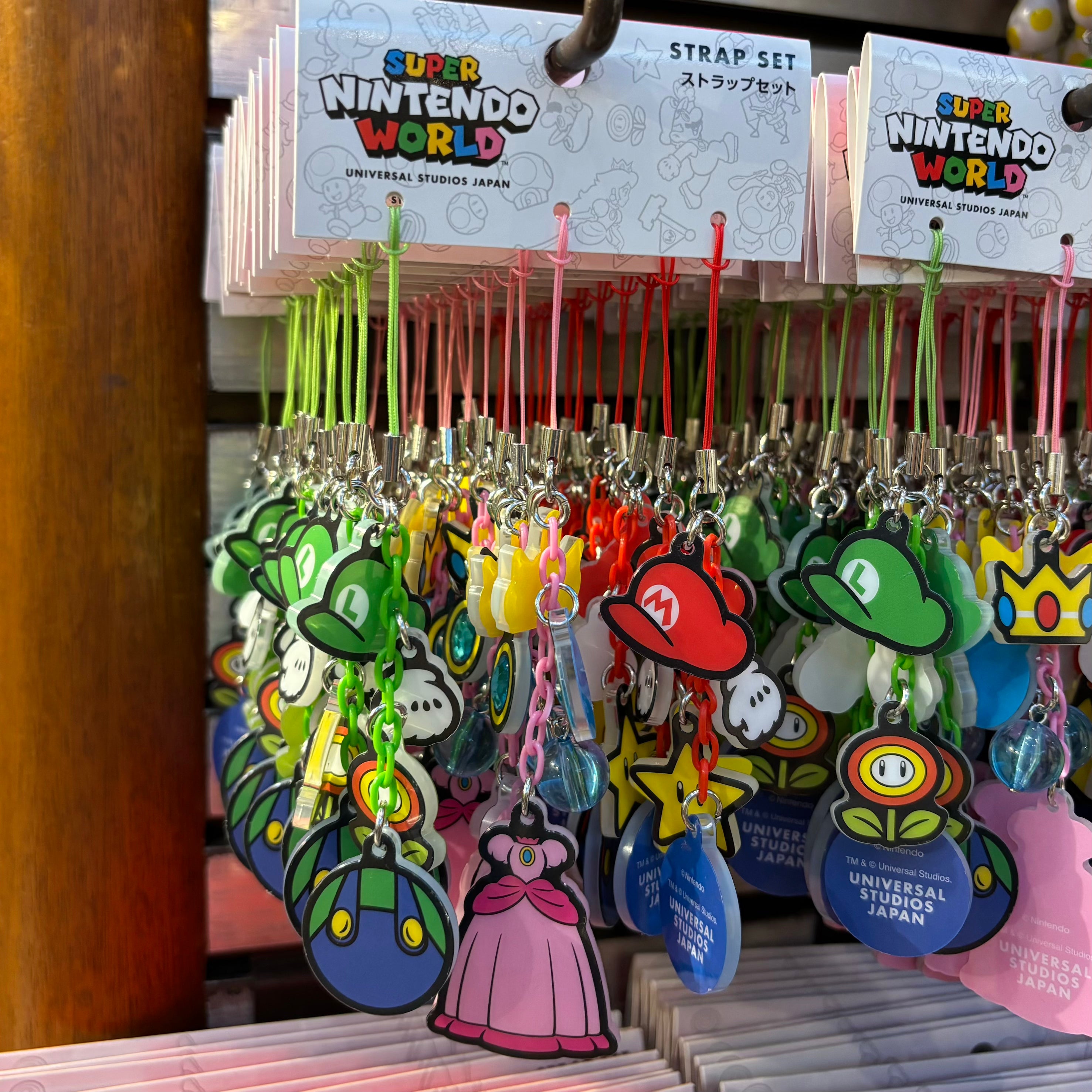 USJ 任天堂世界 Mario Luigi 碧姬公主 Strap Set