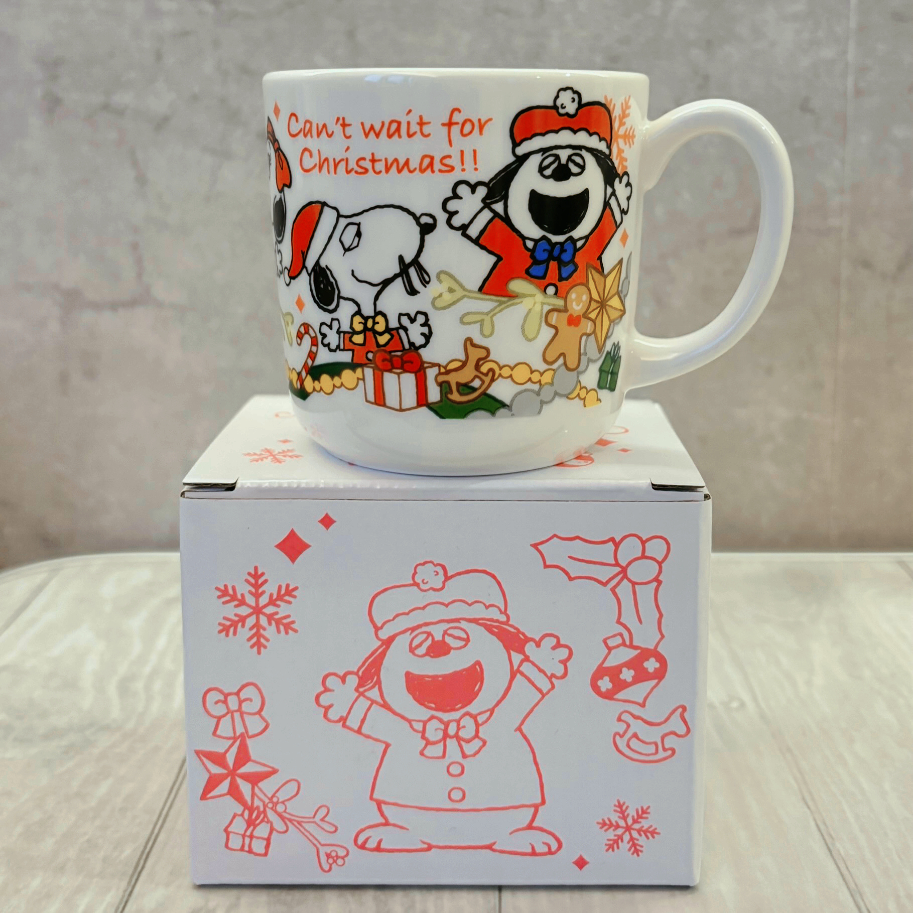【訂貨】Snoopy Town 限定聖誕系列「Can’t wait for Christmas!!」- 瓷杯