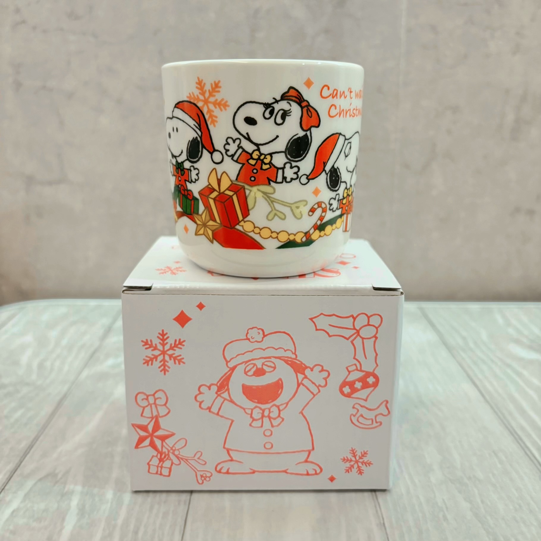 【訂貨】Snoopy Town 限定聖誕系列「Can’t wait for Christmas!!」- 瓷杯