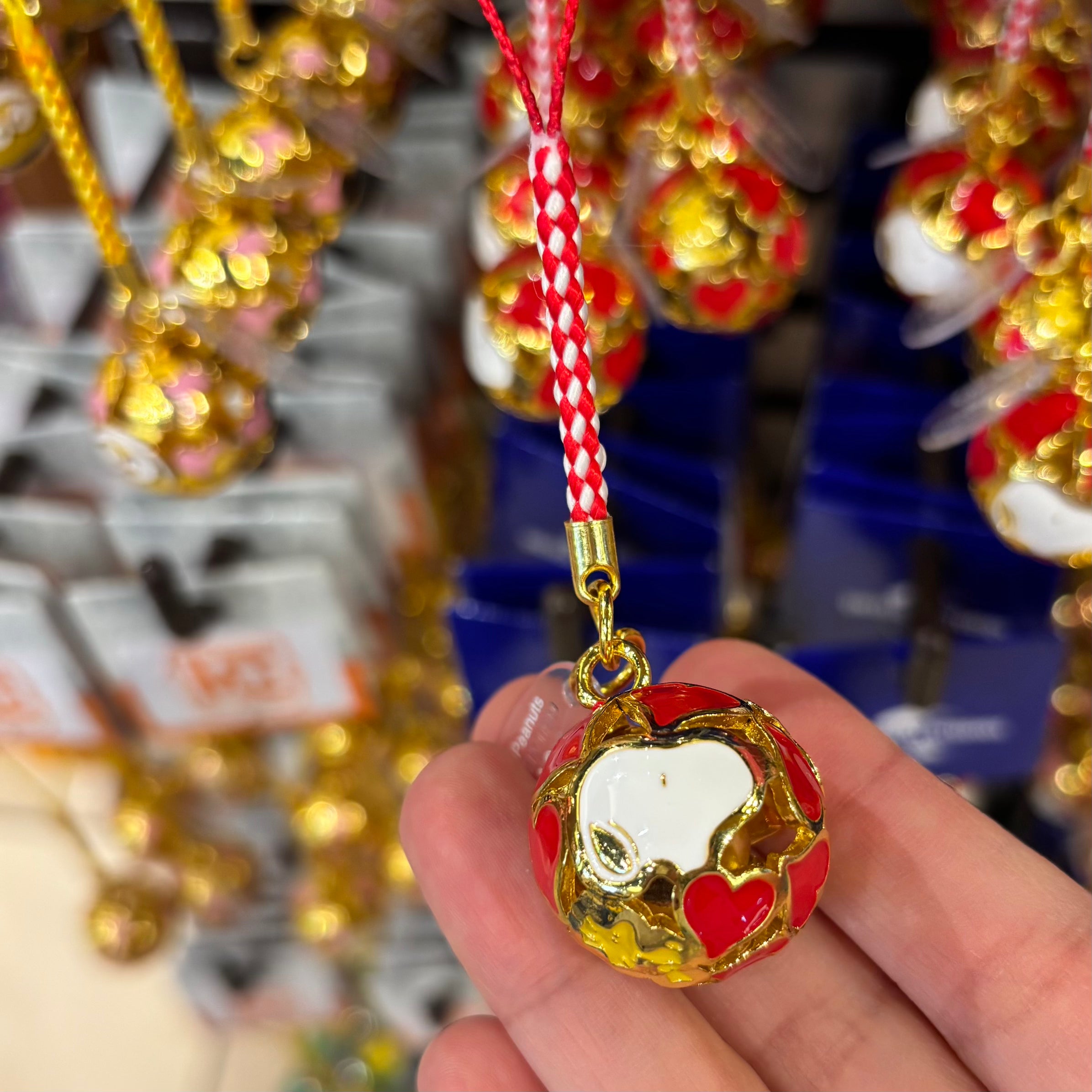 USJ Snoopy 心心鈴鐺小吊飾