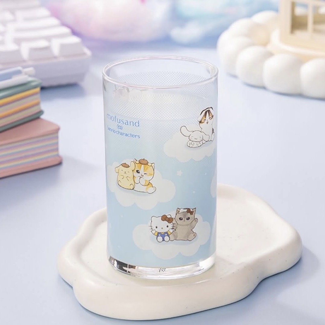 【訂貨】Mofusand x Sanrio 聯乘系列 第三彈 - 玻璃水杯