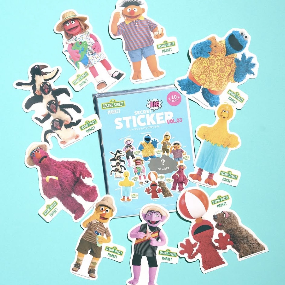 【預訂｜9月】Sesame Street Market ENJOY SUMMER - 大貼紙（隨機抽）