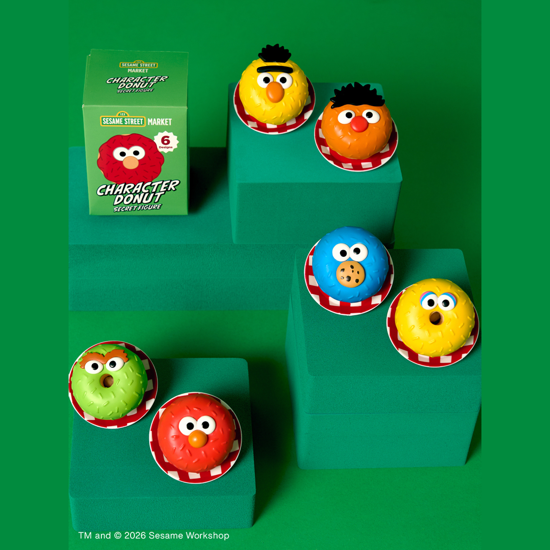 【訂貨】Sesame Street Market Figures 冬甩 甜甜圈 小擺設（盲盒）