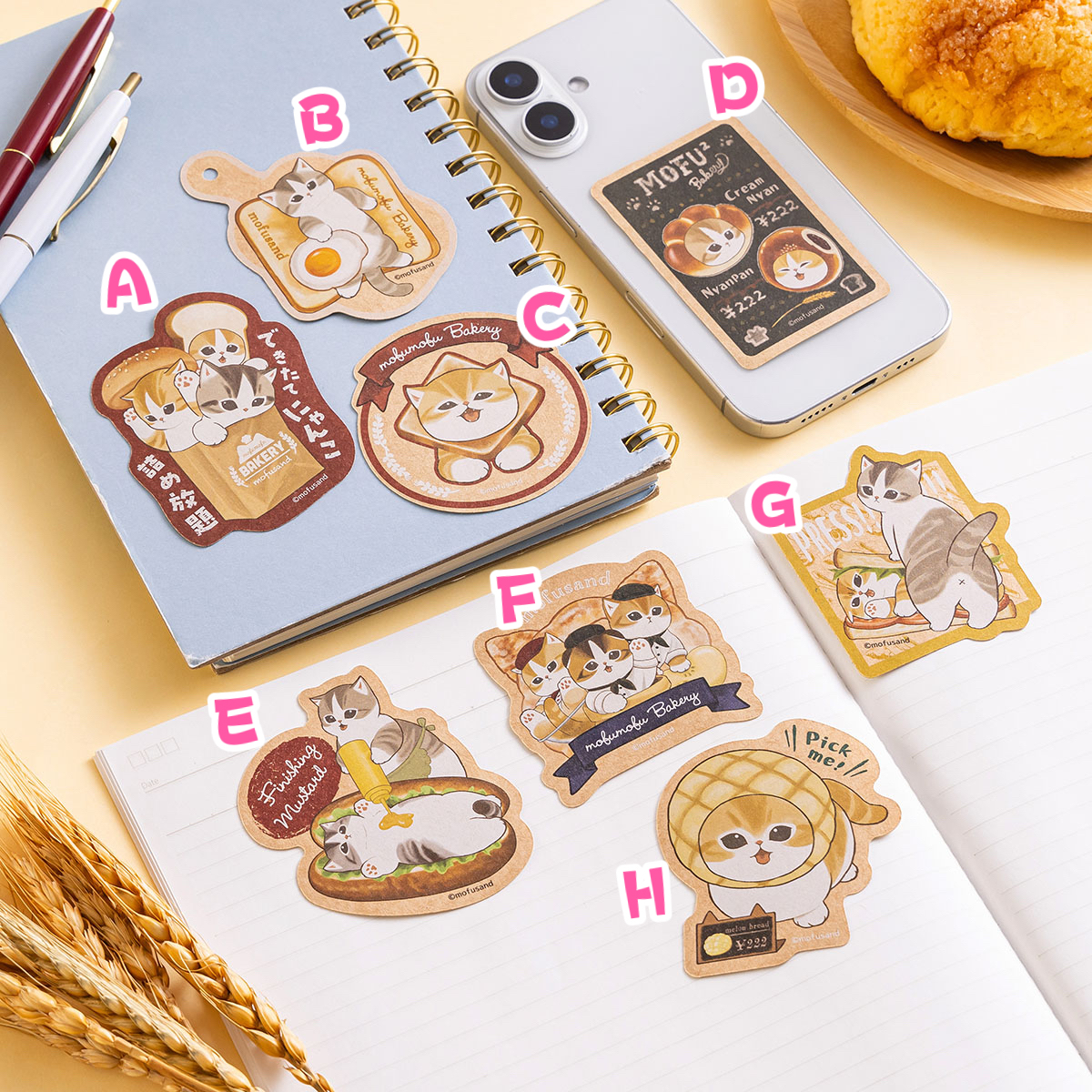 【預訂｜5月】Mofusand mofumofu Bakery - 手機貼紙