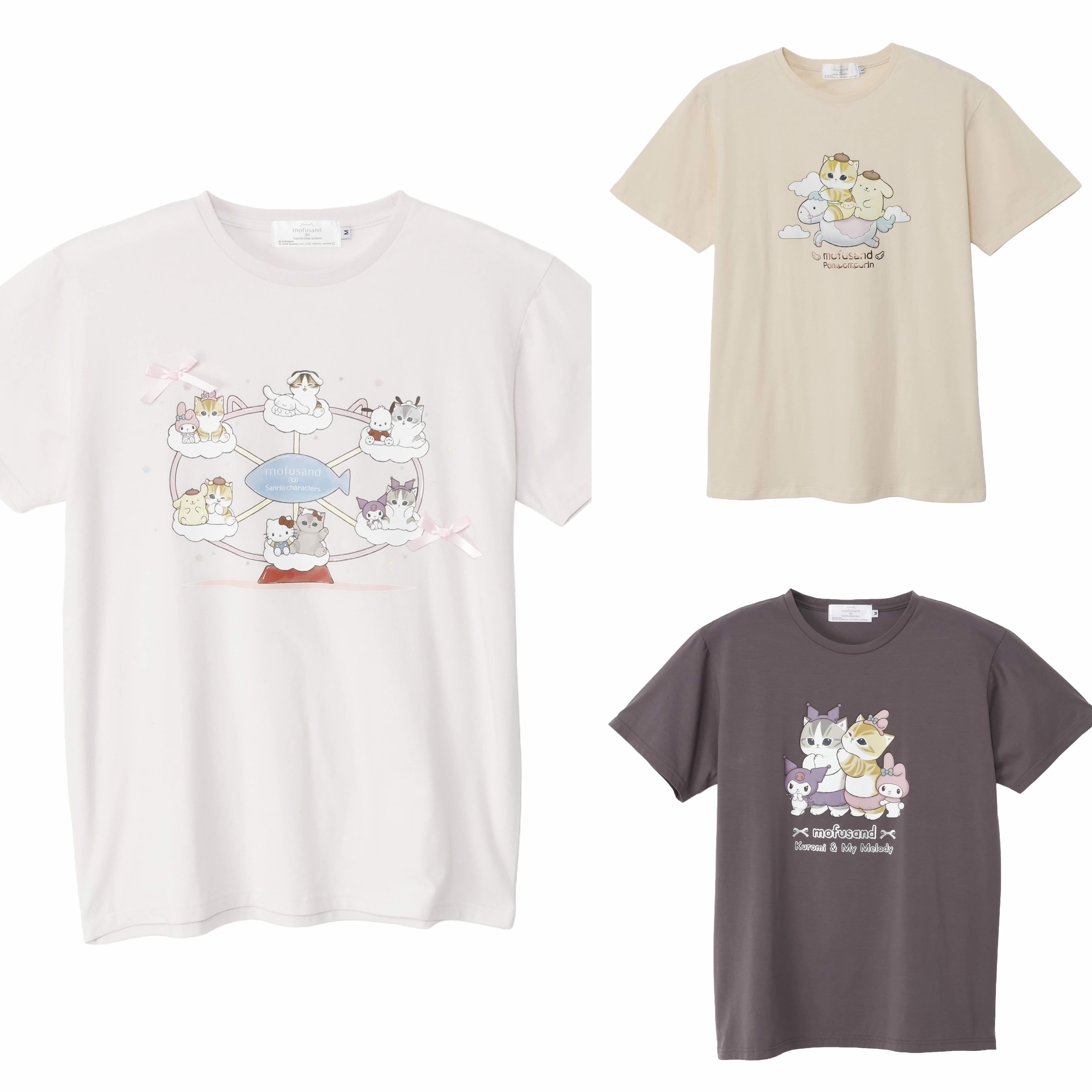 【預訂｜5月】Mofusand x Sanrio 聯乘系列 第三彈 - Tshirt