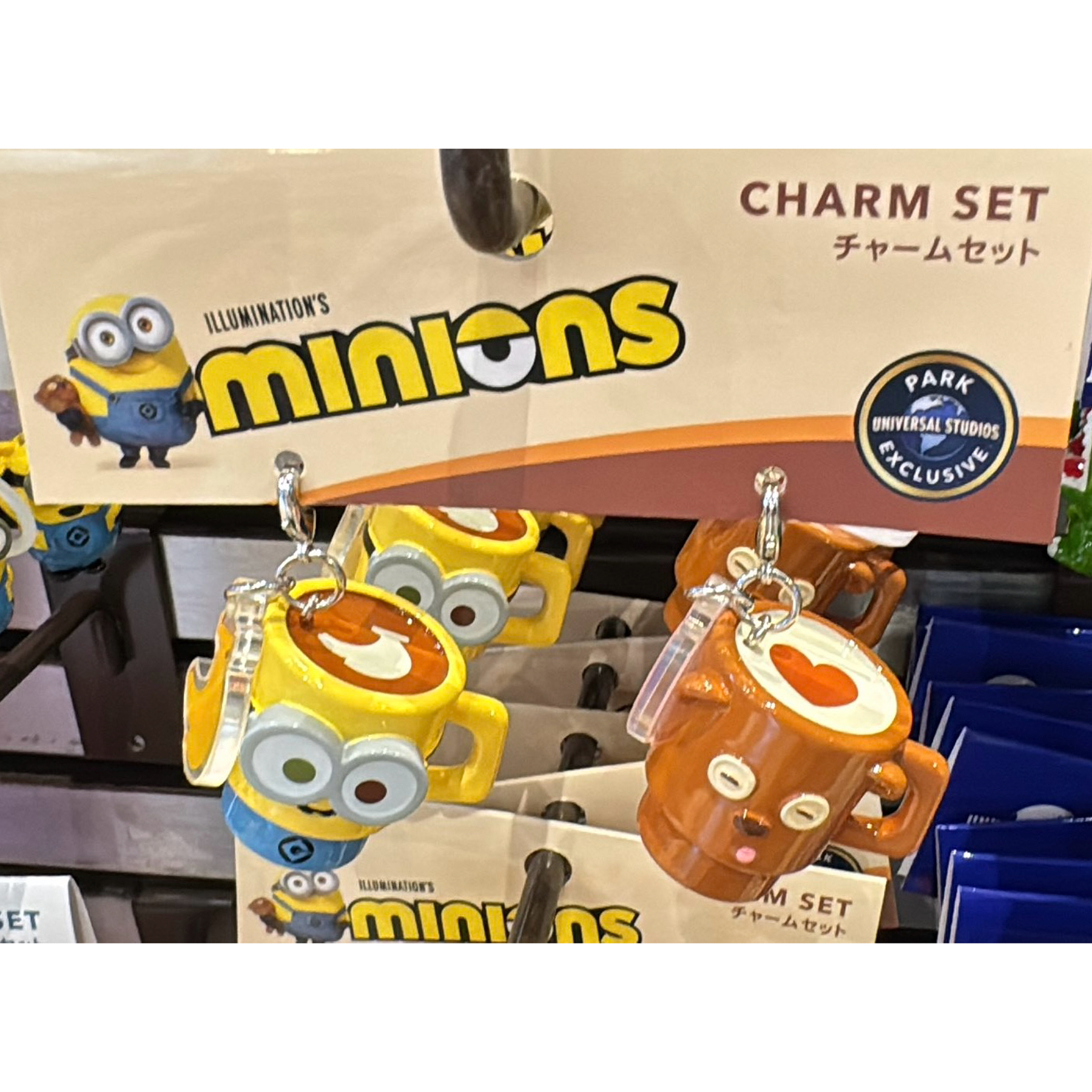 【訂貨】USJ Minions 迷你兵團 小小兵 Bob & Tim Latte Pair Charm 小吊飾