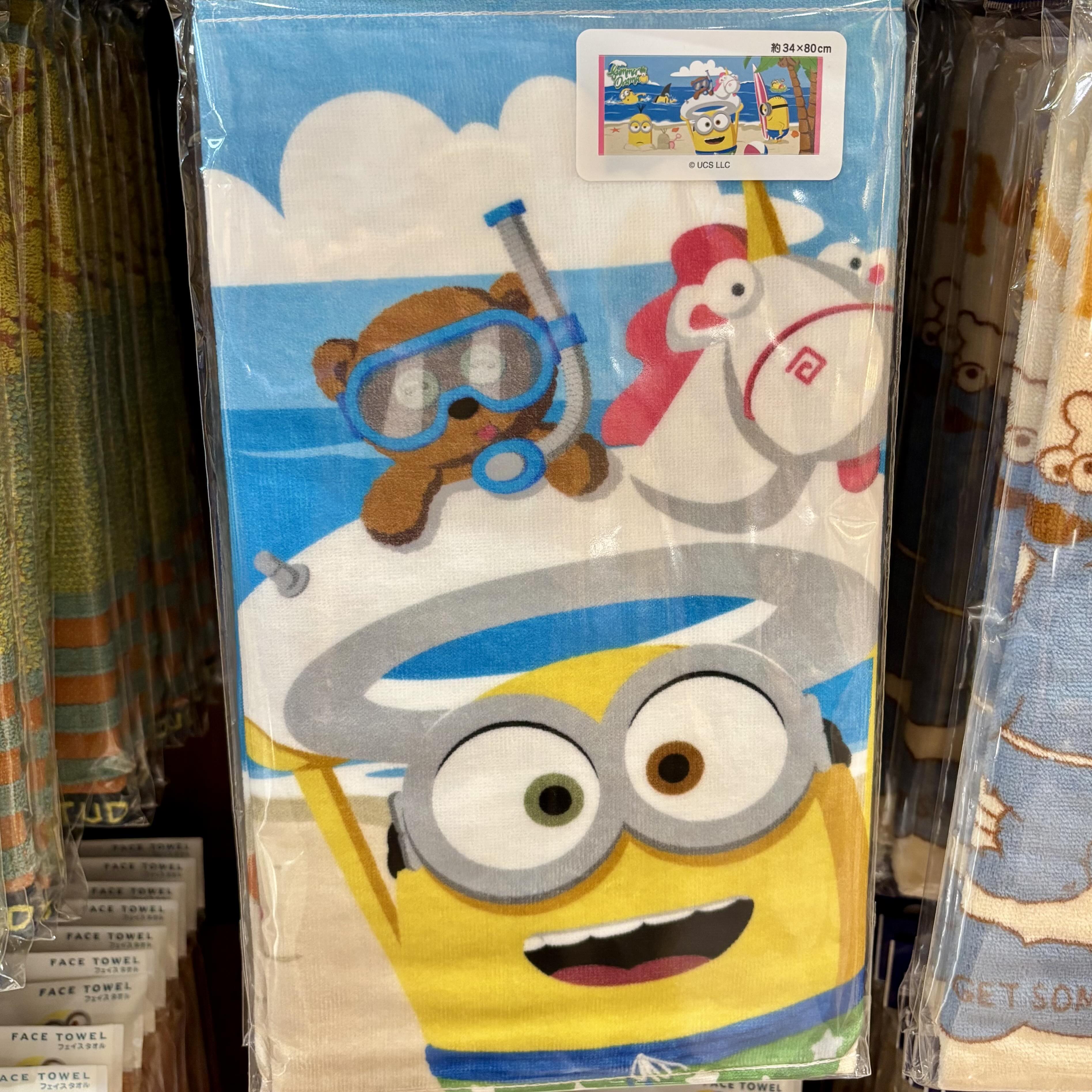 【訂貨】USJ Minions Summer Drama 沙灘圖案 長毛巾