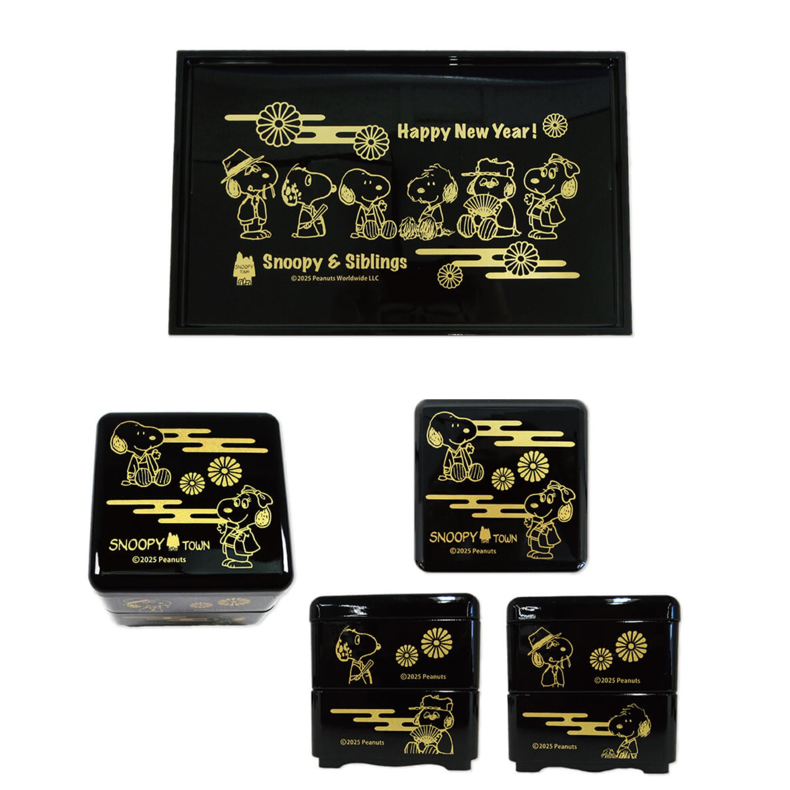 【訂貨】Snoopy Town 兄弟新年系列「Happy New Year」- 餐盆 / 迷你重箱 便當盒