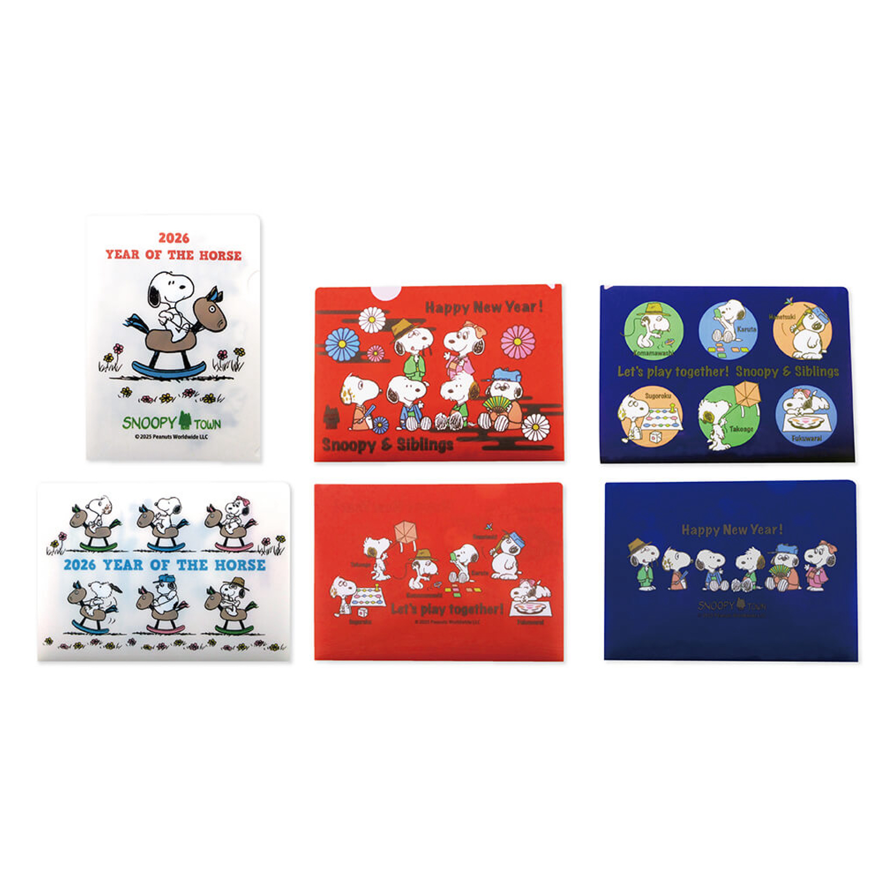 【訂貨】Snoopy Town 兄弟新年系列「Happy New Year」- A6 File 3pcs
