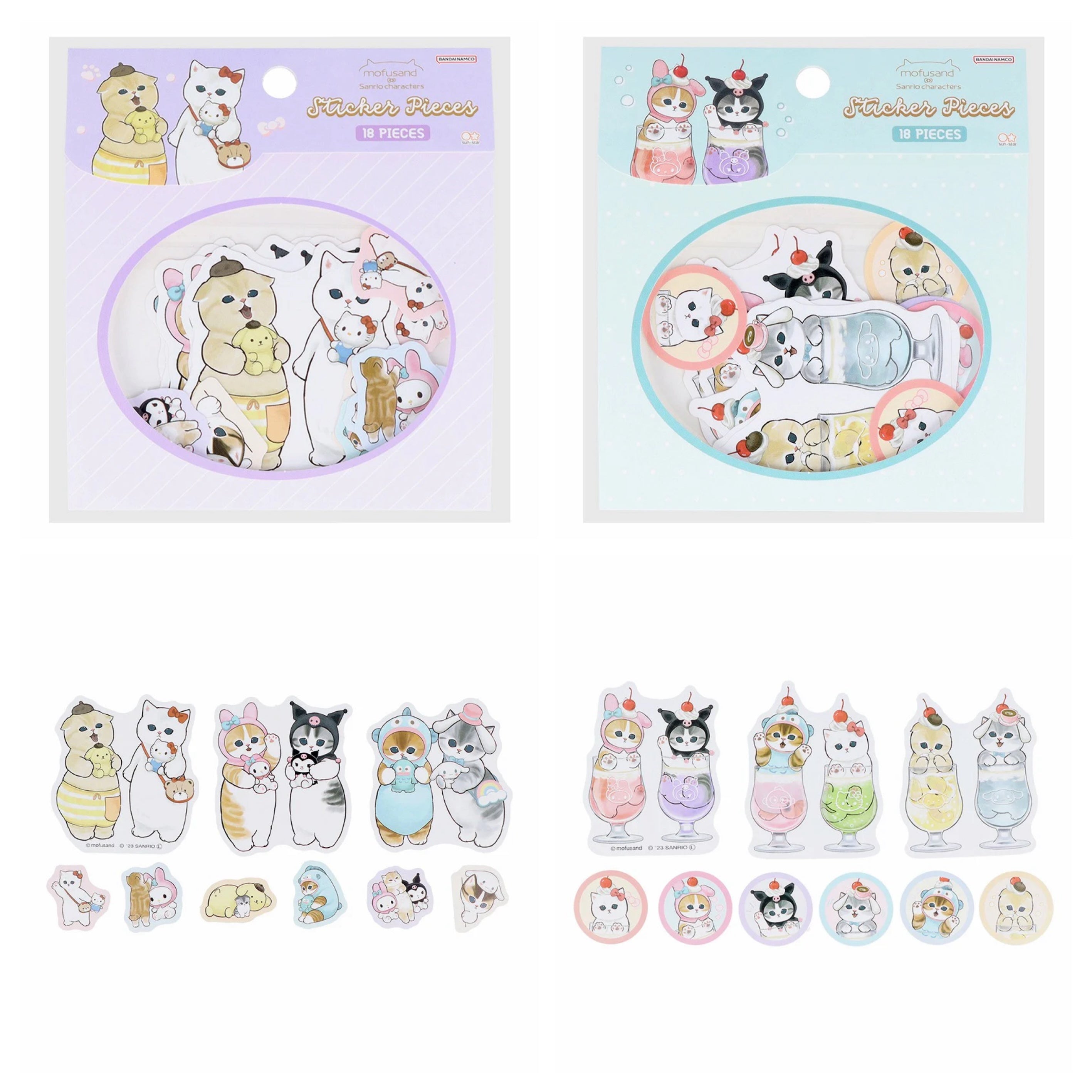 Mofusand x Sanrio Flake Stickers 貼紙