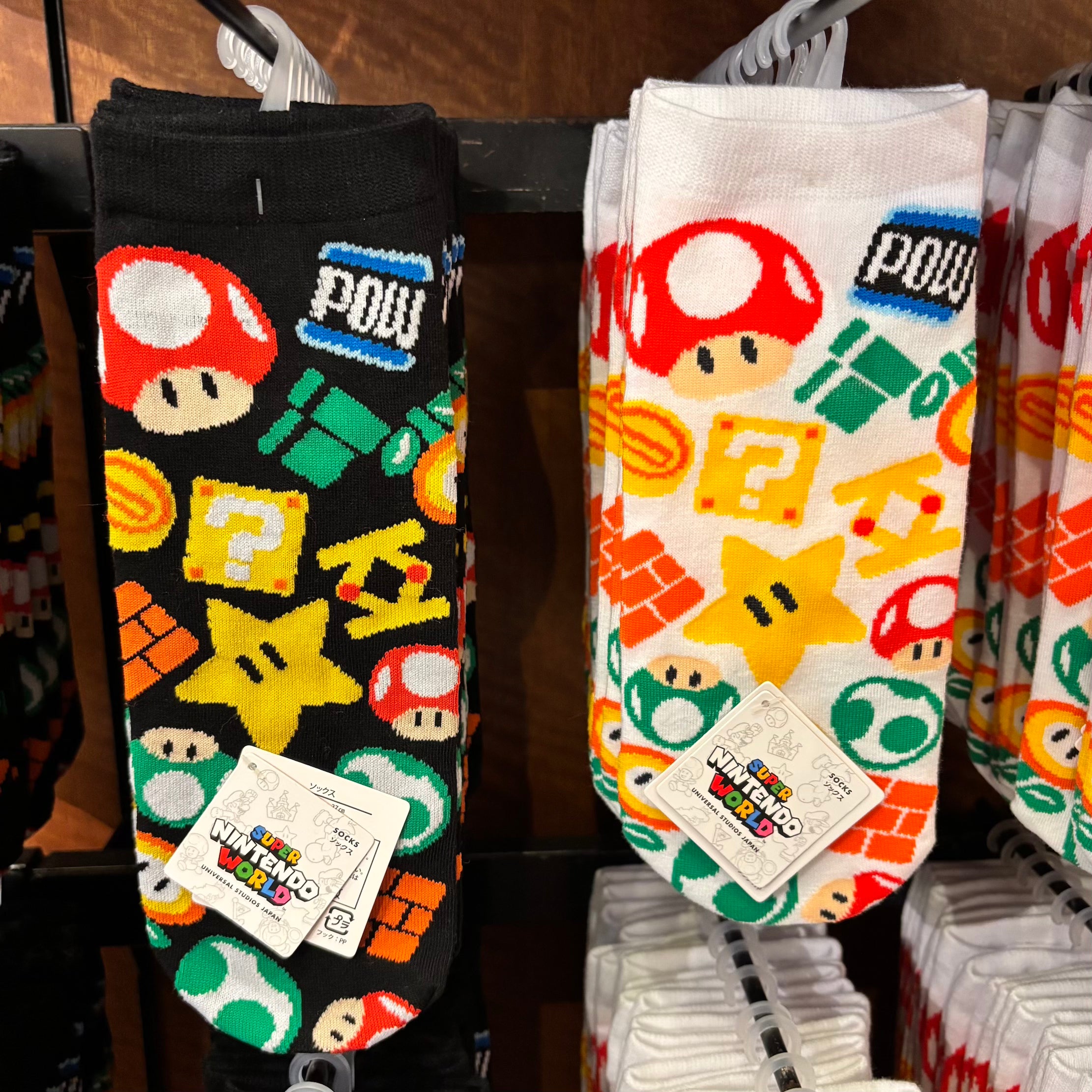 USJ Mario 道具圖案襪子