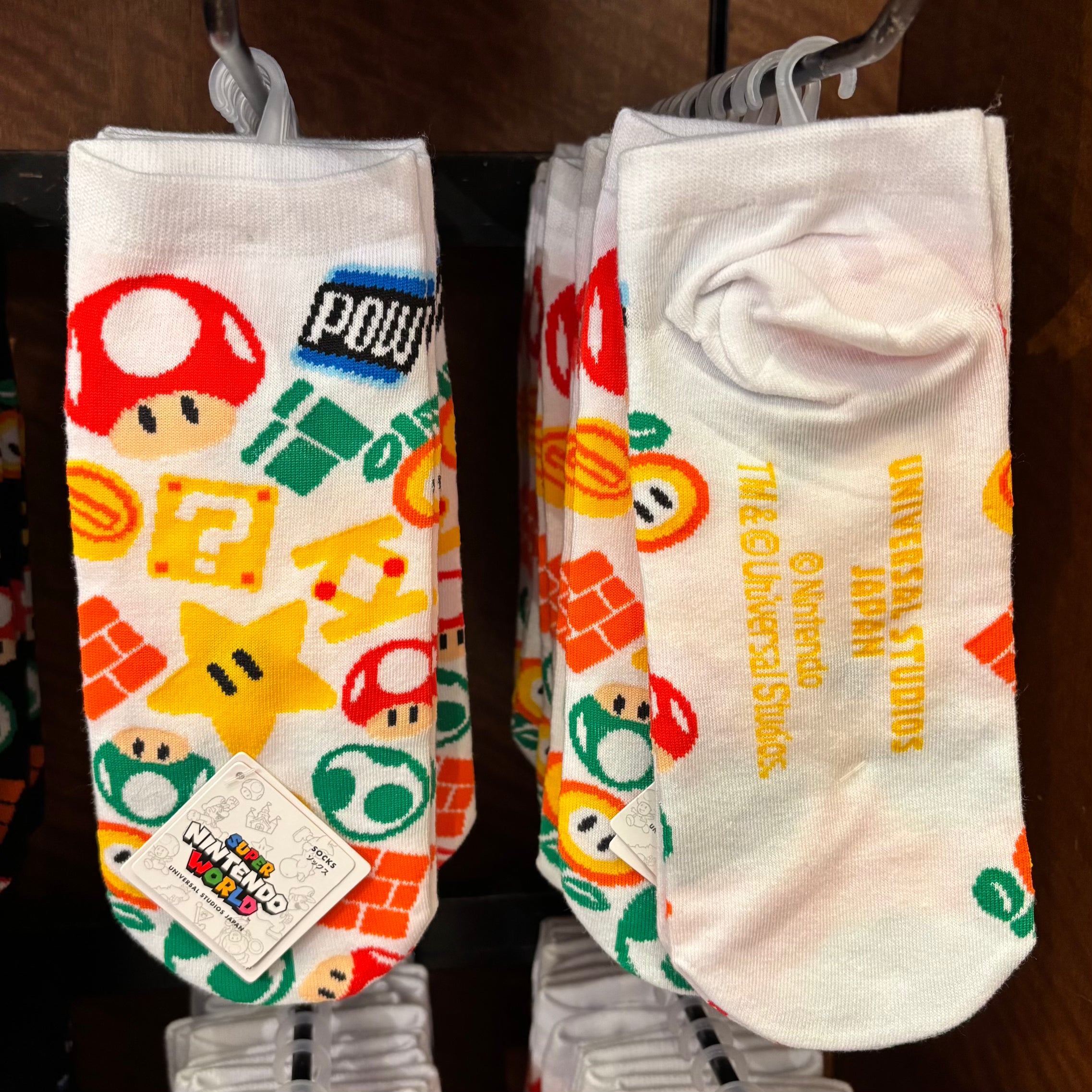 USJ Mario 道具圖案襪子