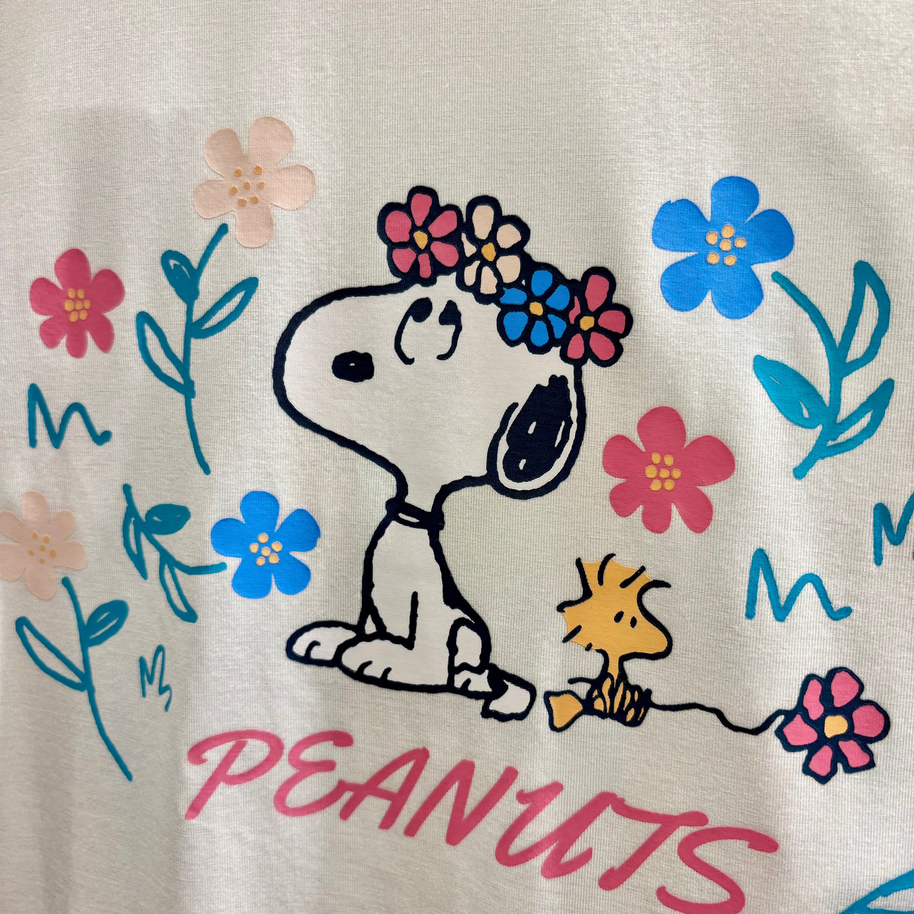 USJ Peanuts Snoopy & Woodstock Pyjamas and Loungewear Set (Floral Stripes)