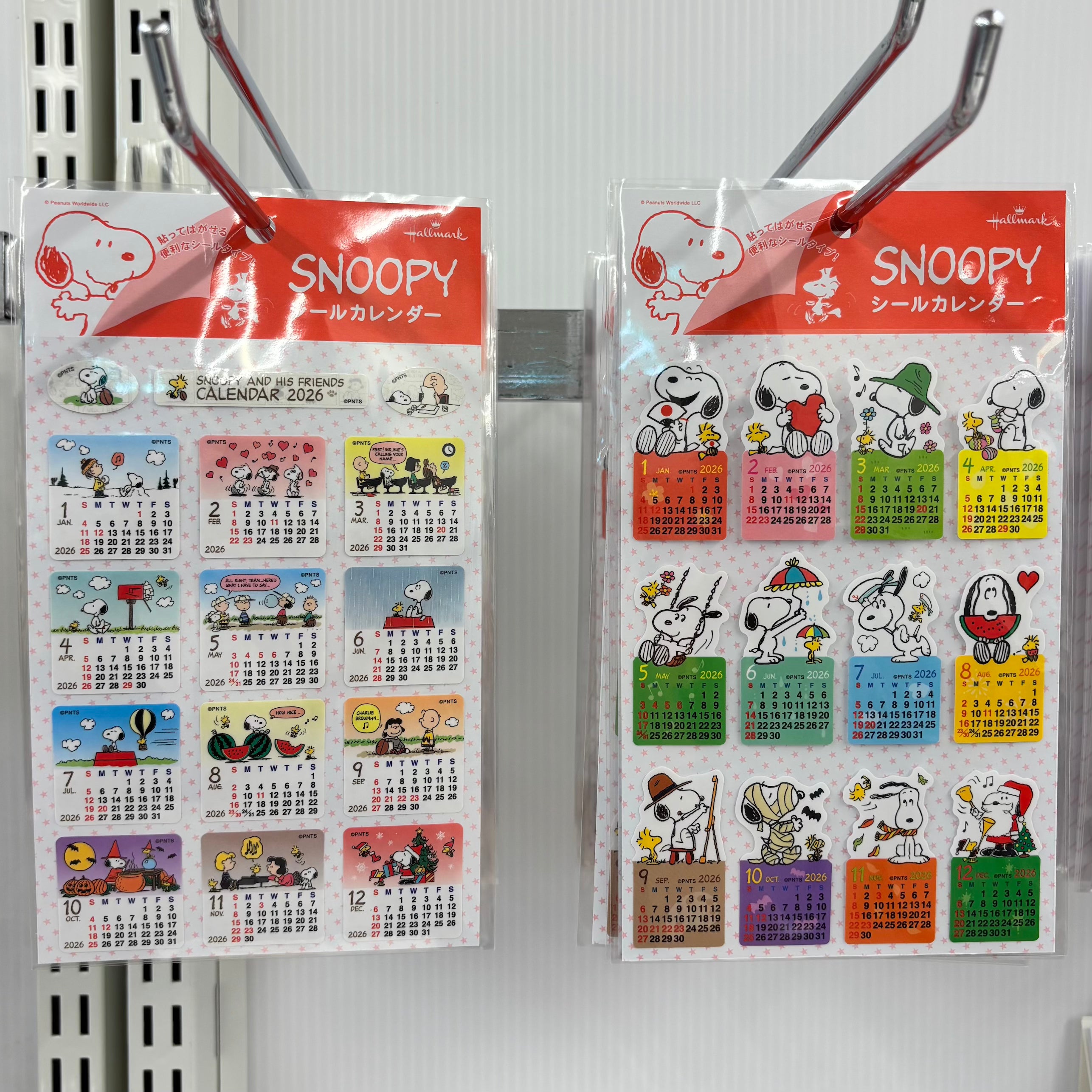 Snoopy 2026 月曆貼紙