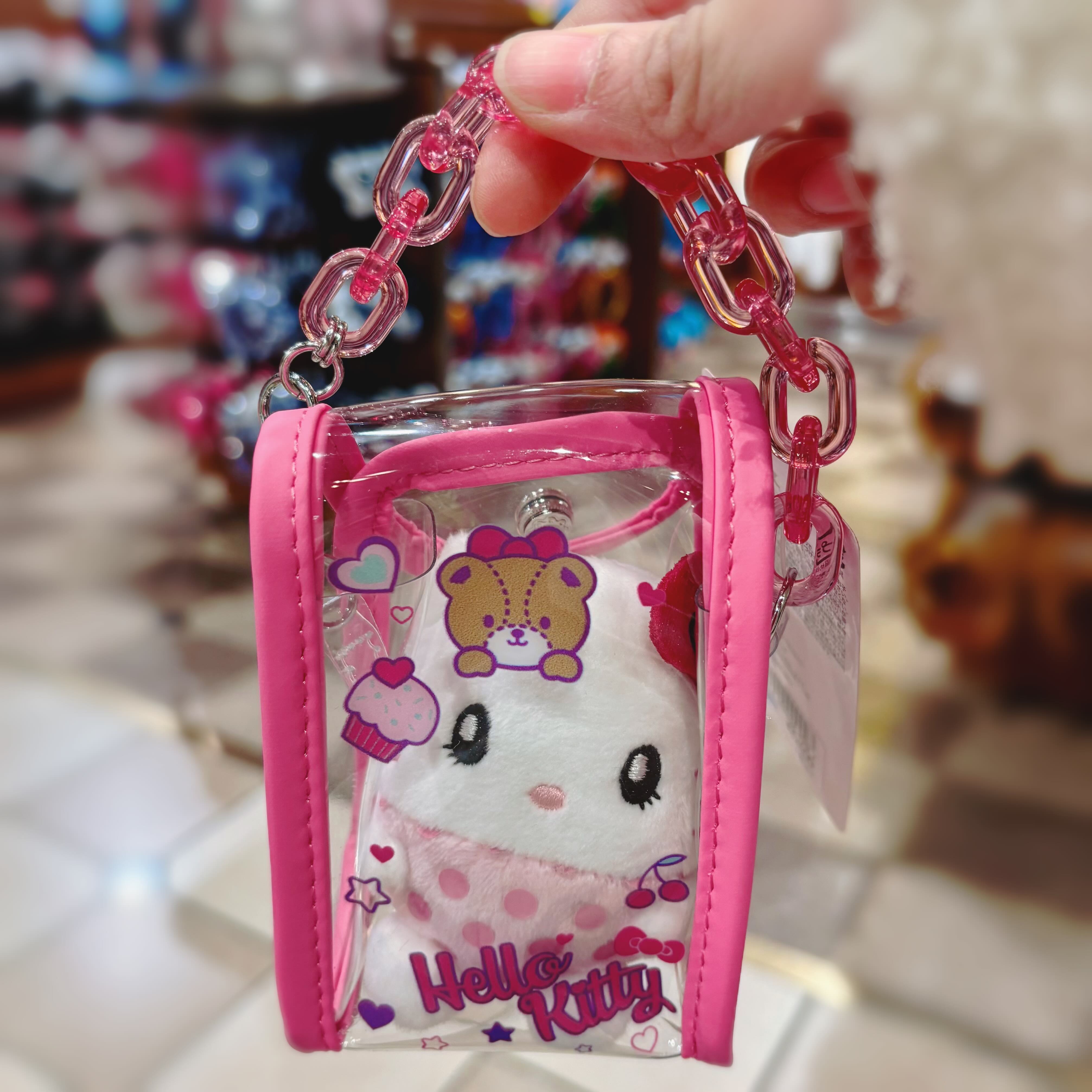 【訂貨】USJ Hello Kitty 迷你公仔 連痛袋 透明娃包
