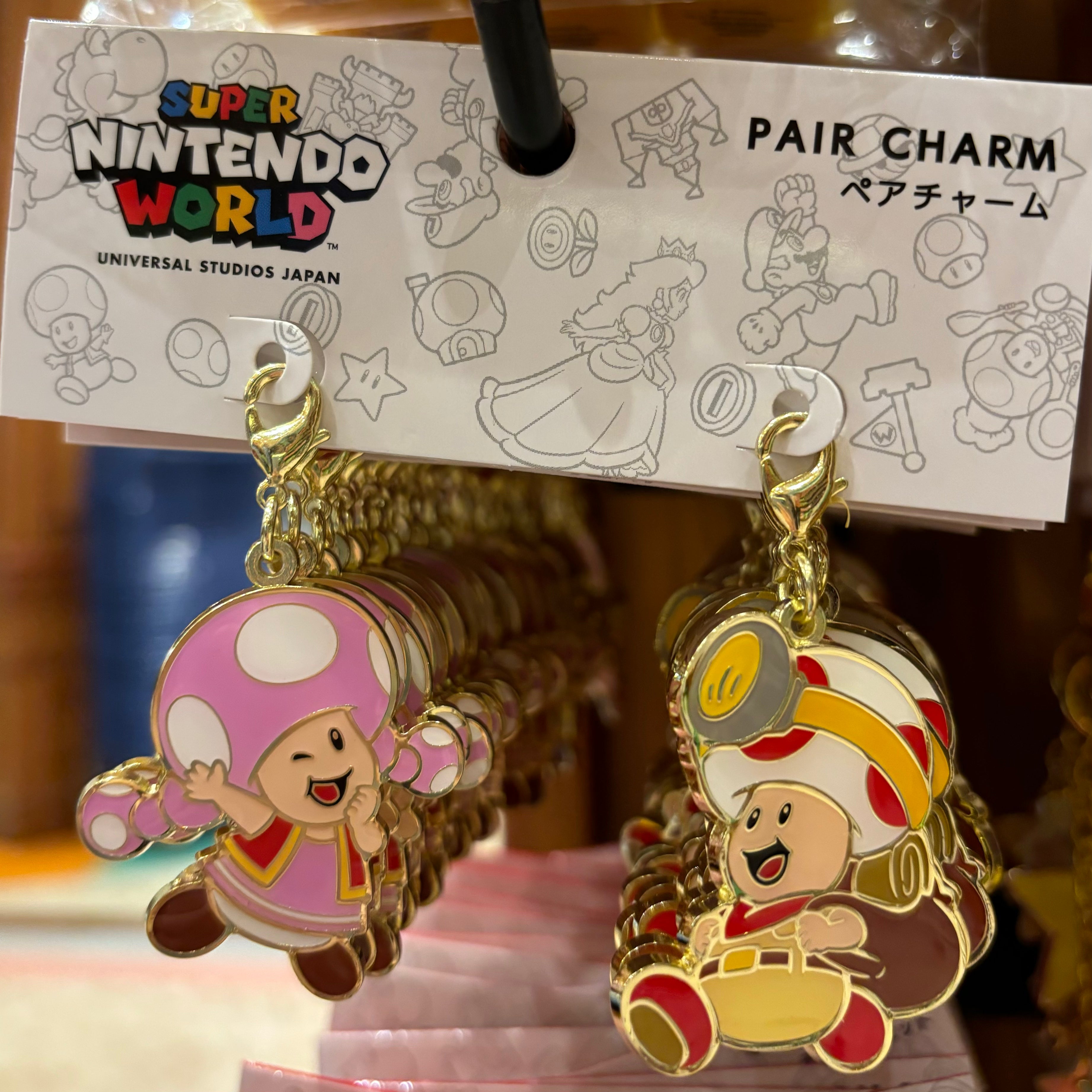【訂貨】USJ Mario Luigi 奇諾比奧 庫巴 Pair Charm Set