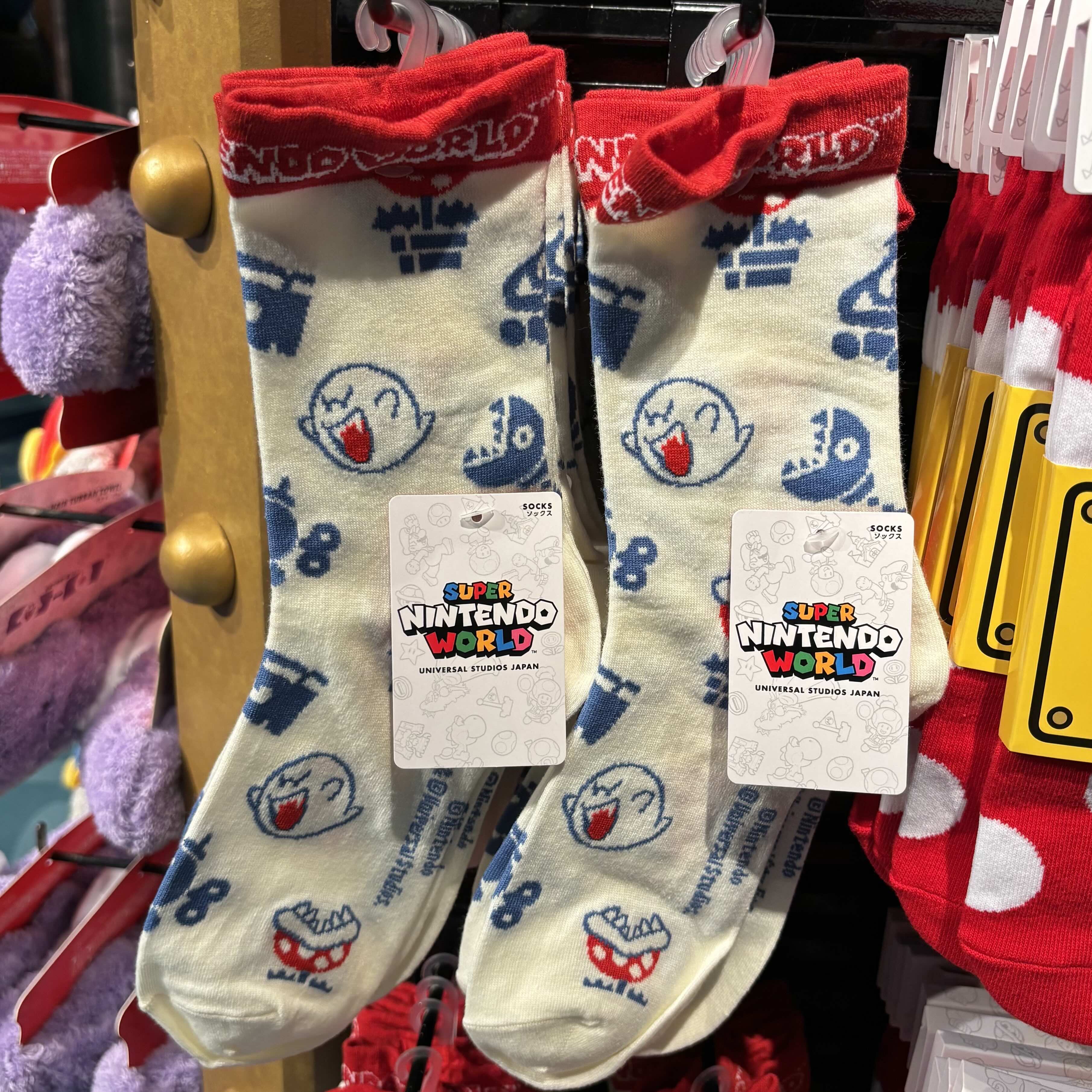 【訂貨】USJ Mario 敵人圖案 墨魚 泡泡魚 食人花 鬼鬼幽靈 成人襪子