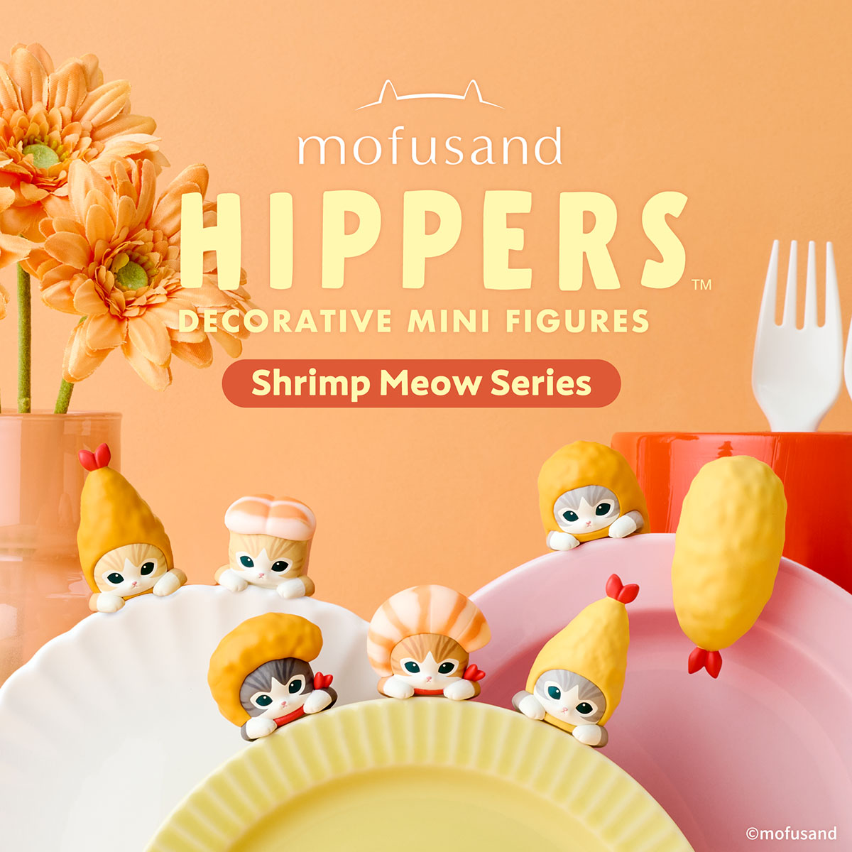 【訂貨】Mofusand Hippers Decorative Mini Figure 盲盒 Vol2 蝦貓系列（隨機抽)