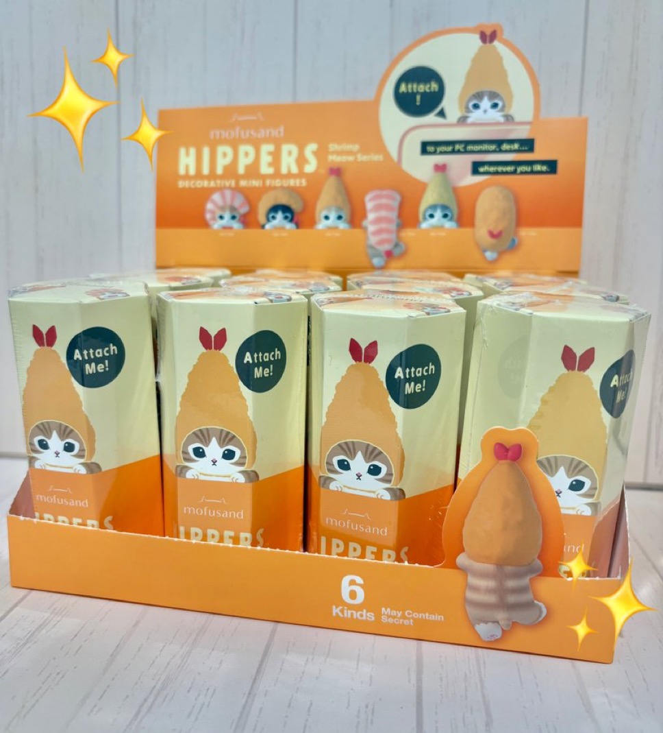【訂貨】Mofusand Hippers Decorative Mini Figure 盲盒 Vol2 蝦貓系列（隨機抽)